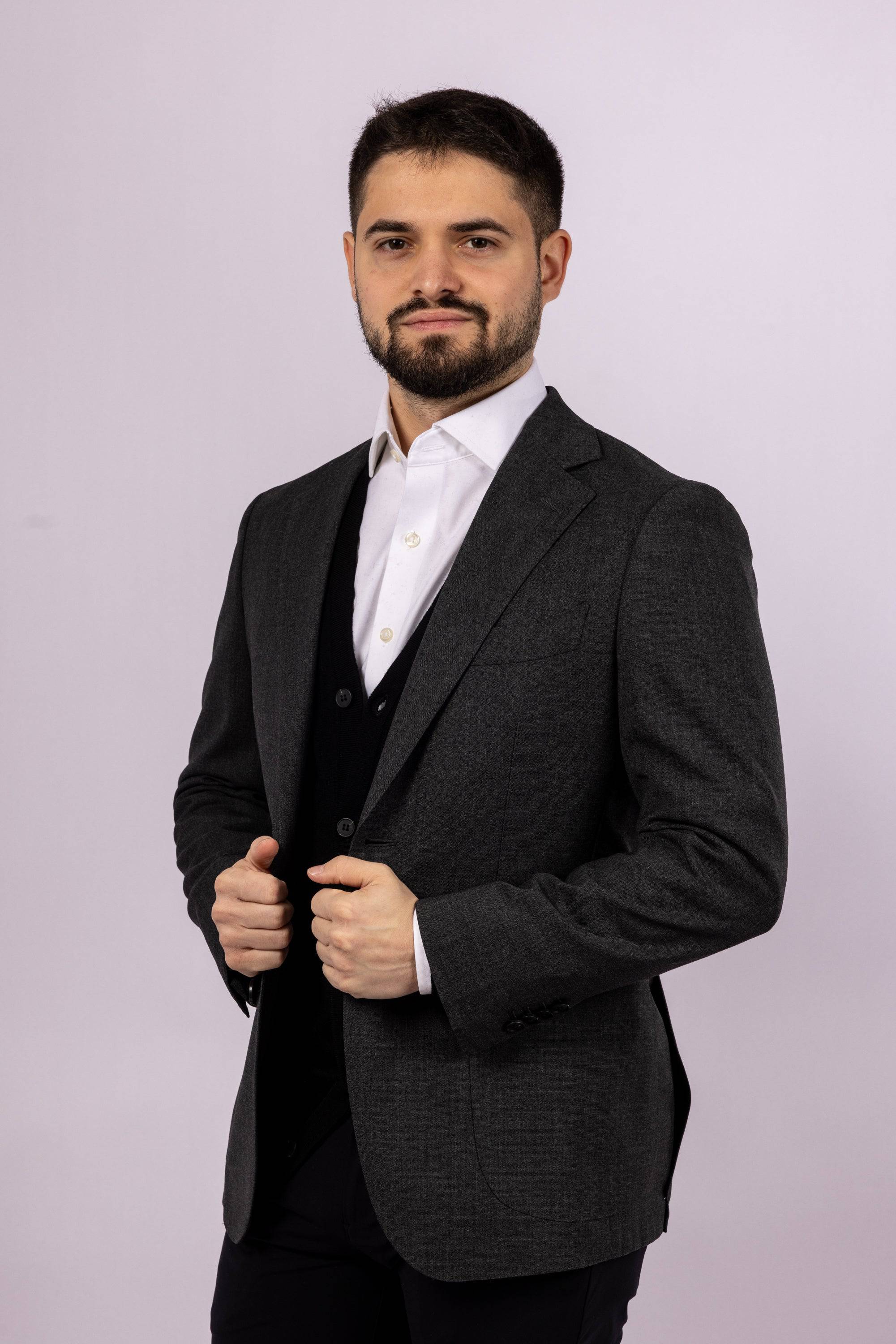 Cerruti Travel Blazer | Charcoal - Atica Man