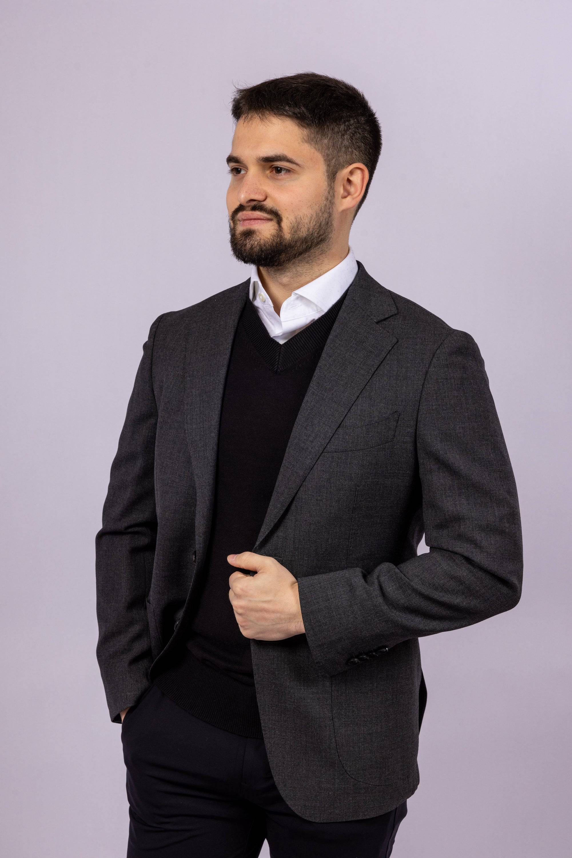 Cerruti Travel Blazer | Charcoal - Atica Man