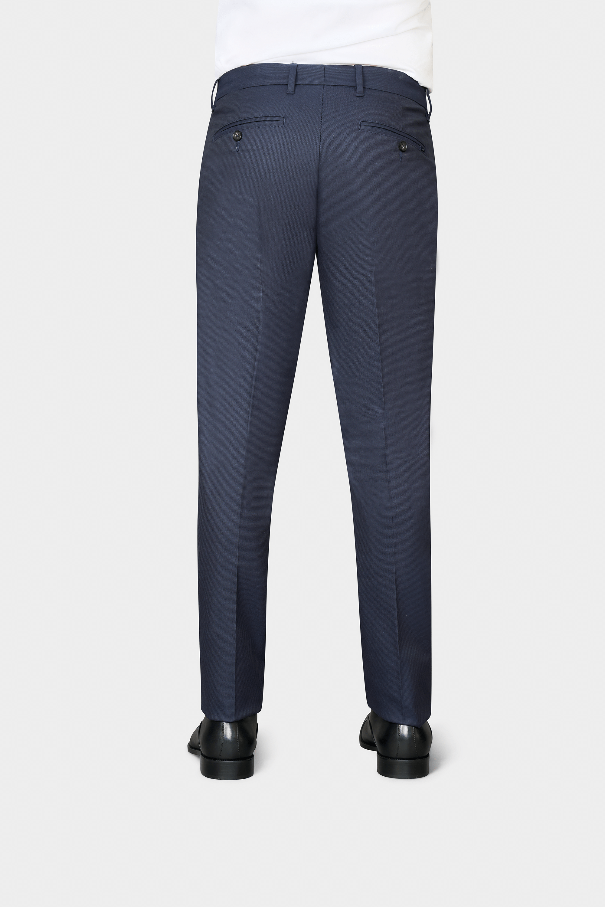 Navy dress pants, Yarn-dyed Cotton Houndstooth Fabric, for a refined look and lasting durability