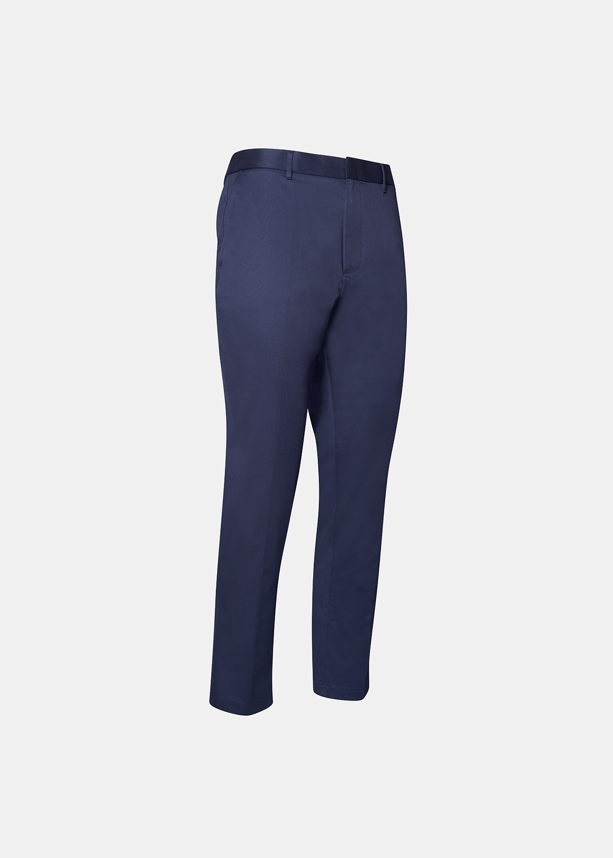 Navy Dress Pants - Solid Cotton, Non-Iron, Wrinkle-Resistant, Durable and Comfortable