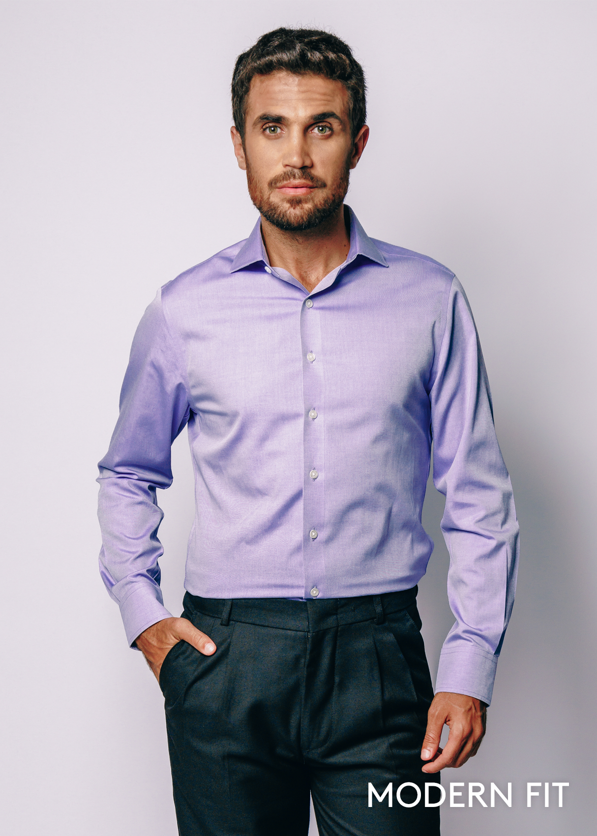 Non-Iron Royal Oxford Shirt - French Blue - Crafted for a clean and versatile look.