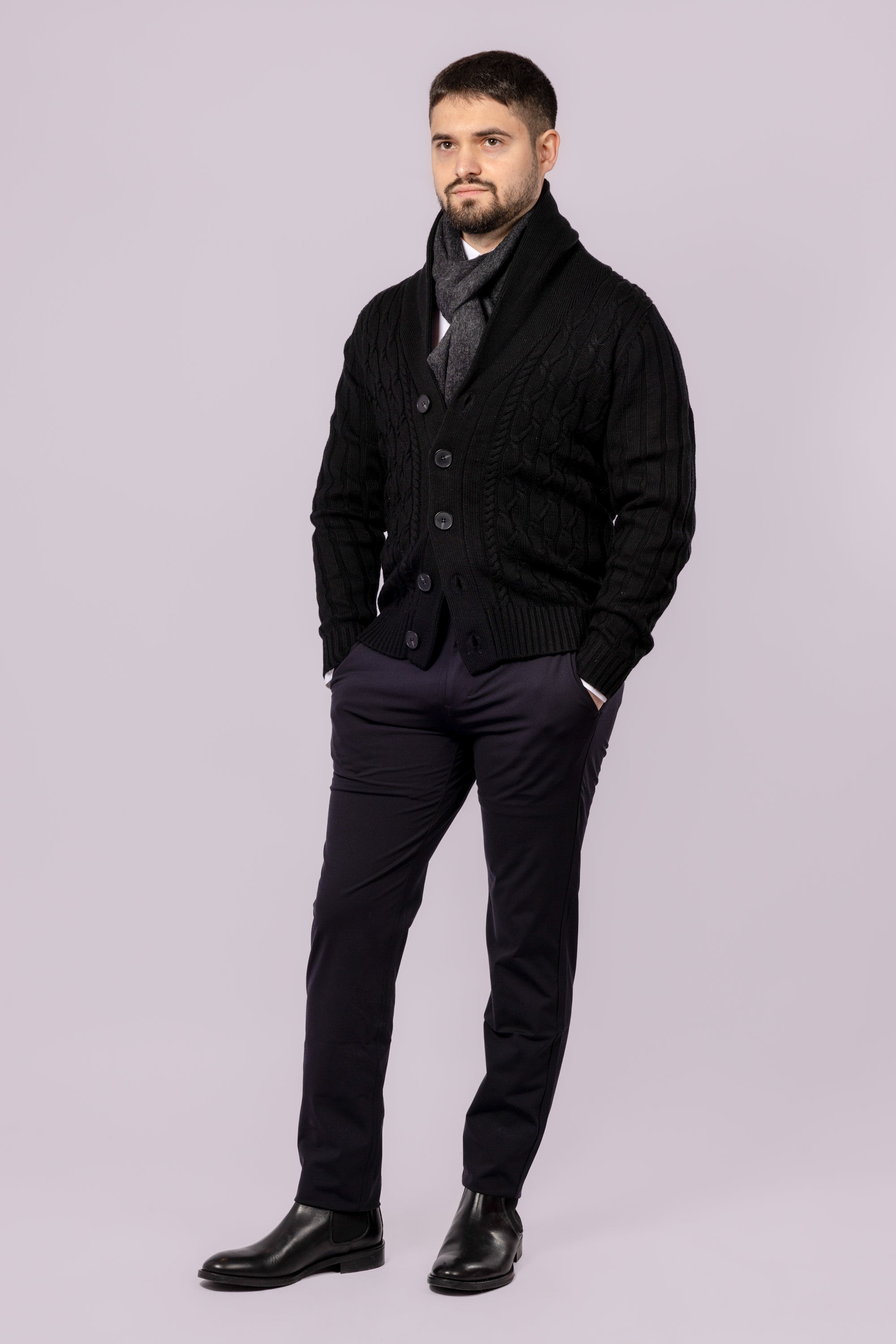 Cable Knit Cardigan - Atica Man