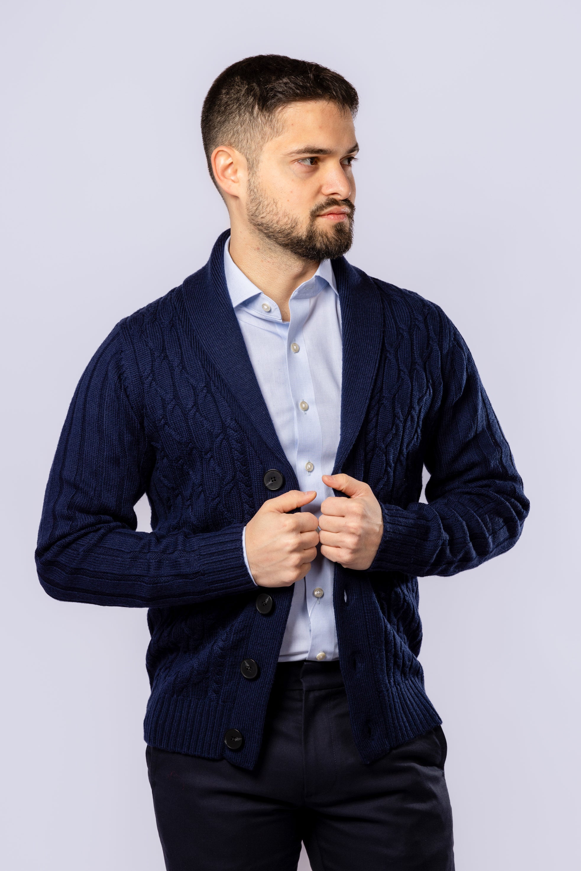 Cable Knit Cardigan - Atica Man