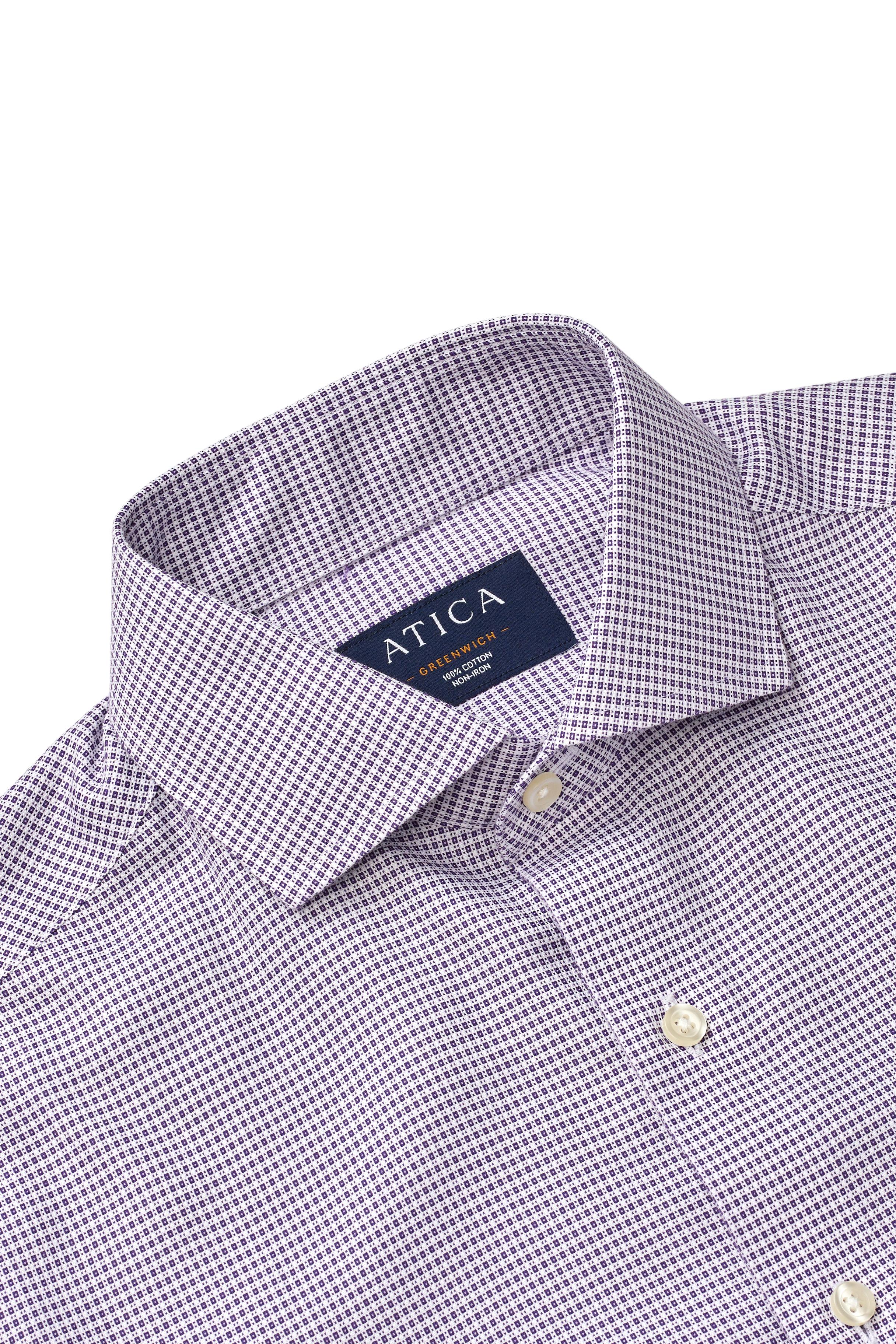Greenwich Purple Check Shirt - Atica Man