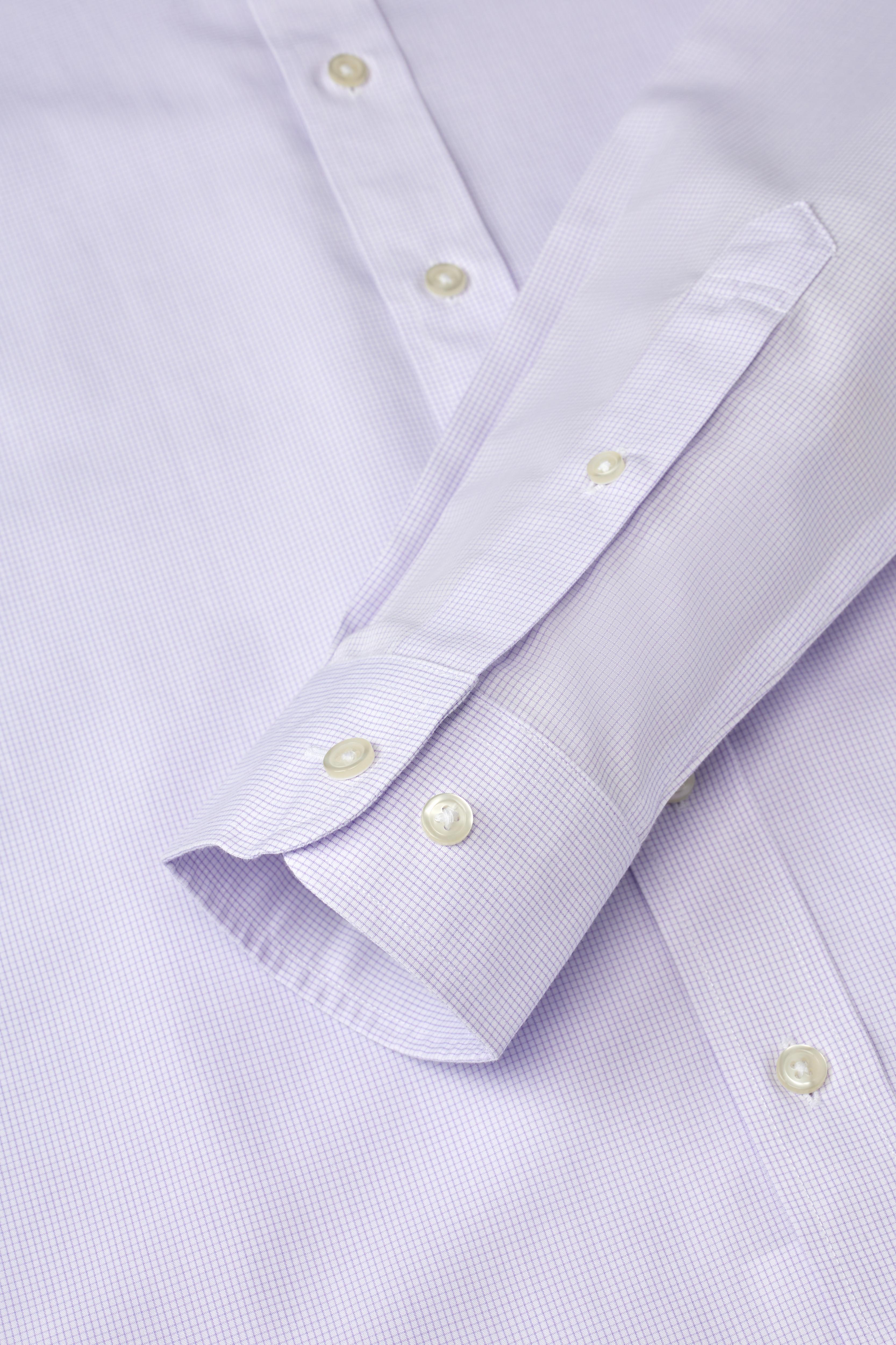 EVERYDAY Lavender Micro Grid Shirt - Atica Man