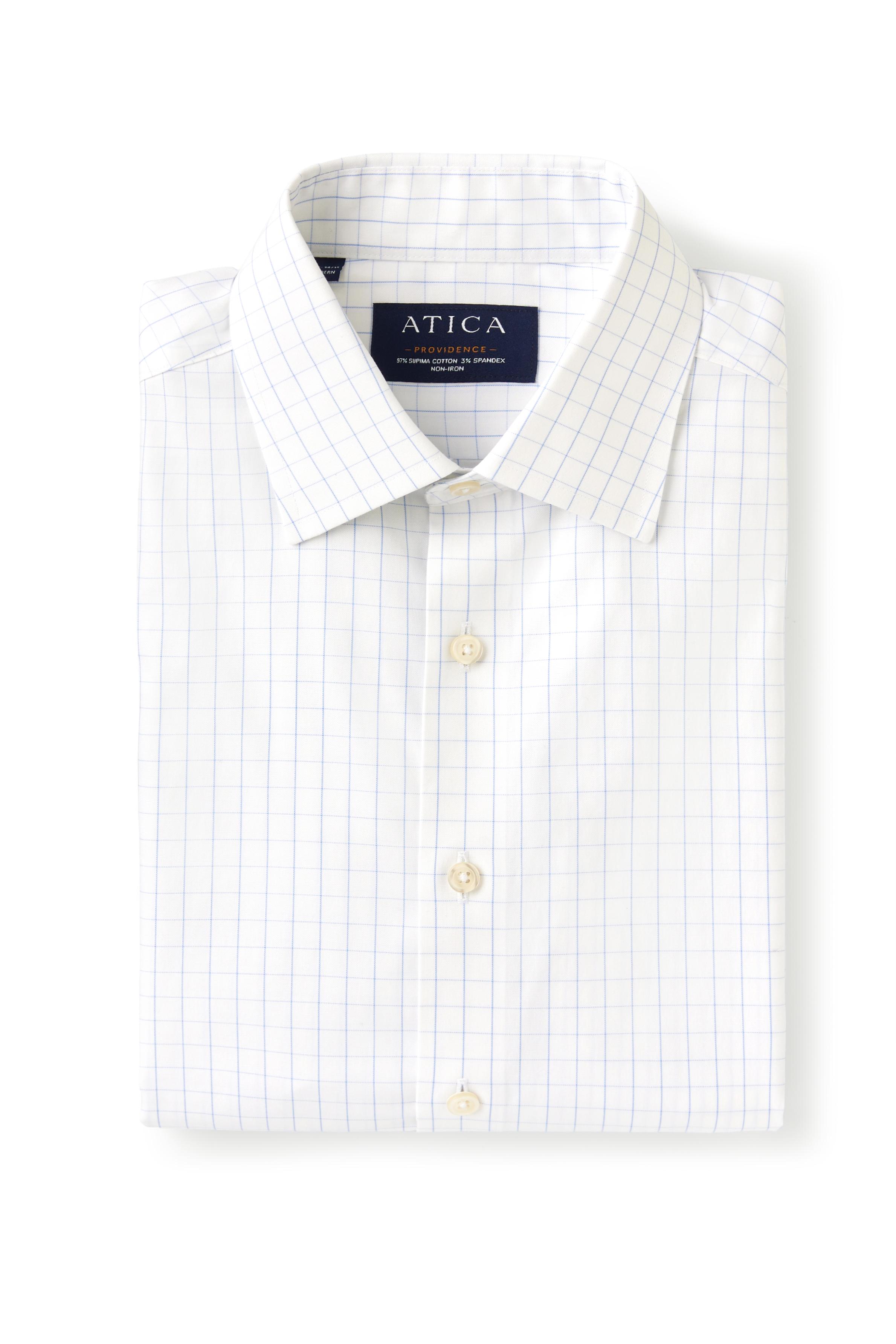 Providence Light Blue Windowpane Shirt - Atica Man