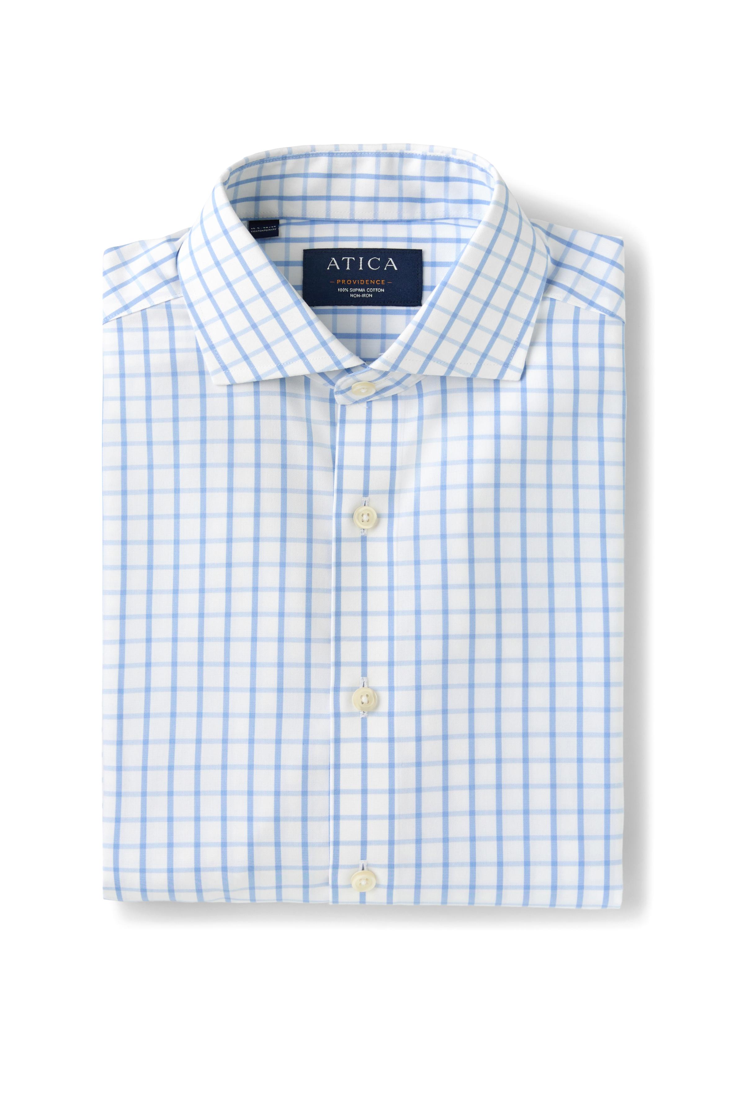 Providence Blue Windowpane Shirt - Atica Man