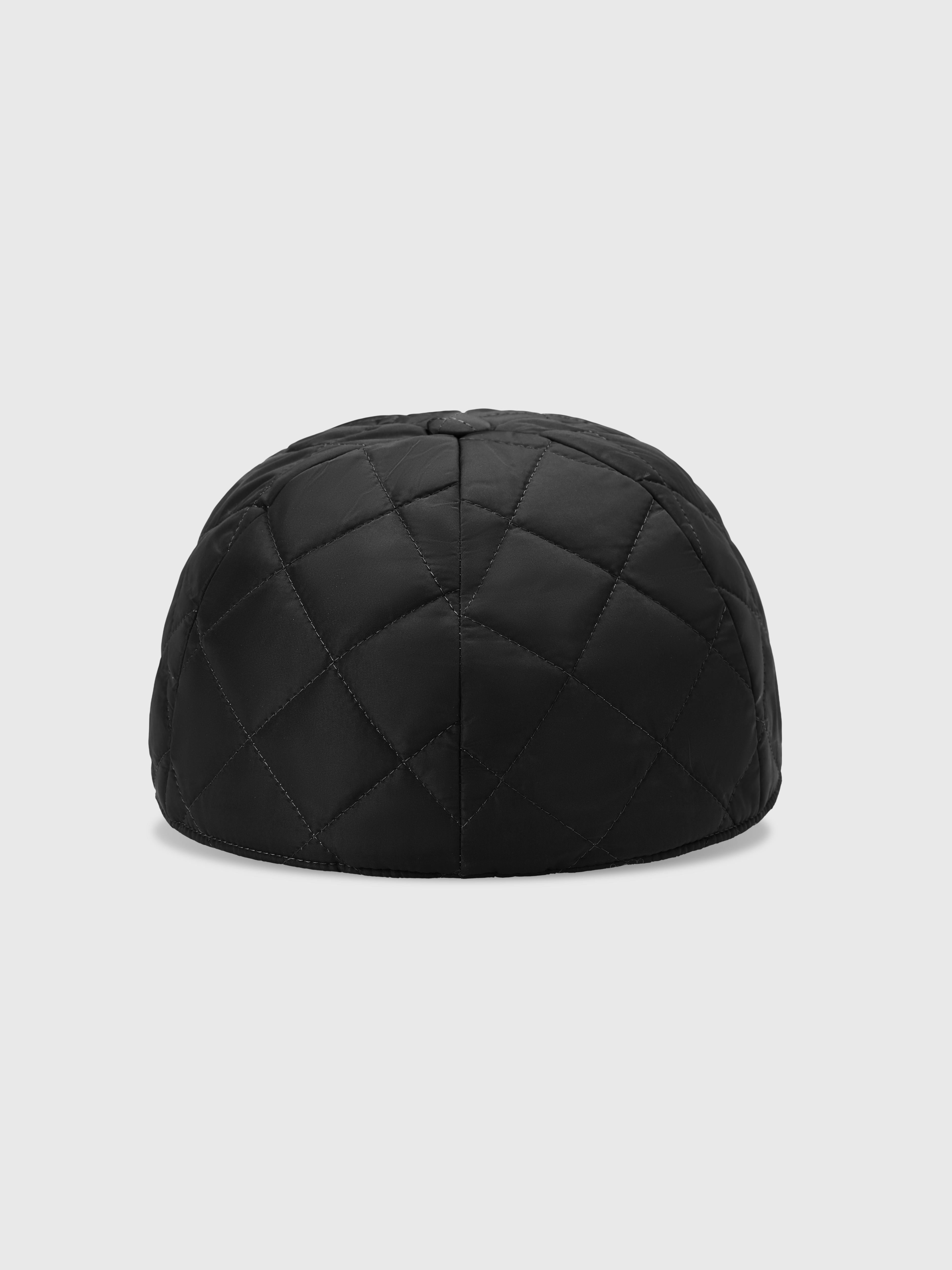 Black Quilted Loft Cap - Atica Man
