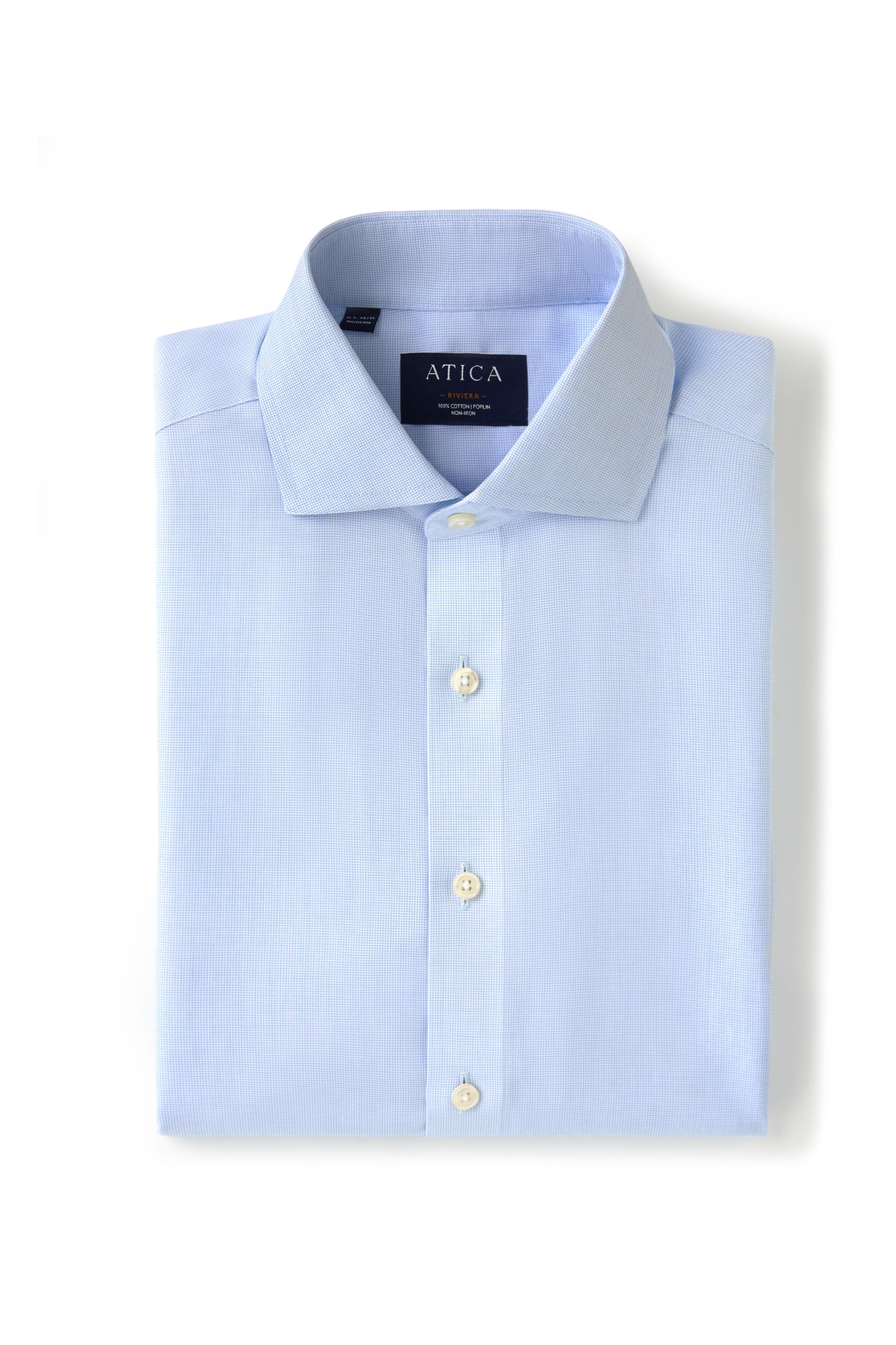 Riviera Light Blue Poplin Shirt - Atica Man