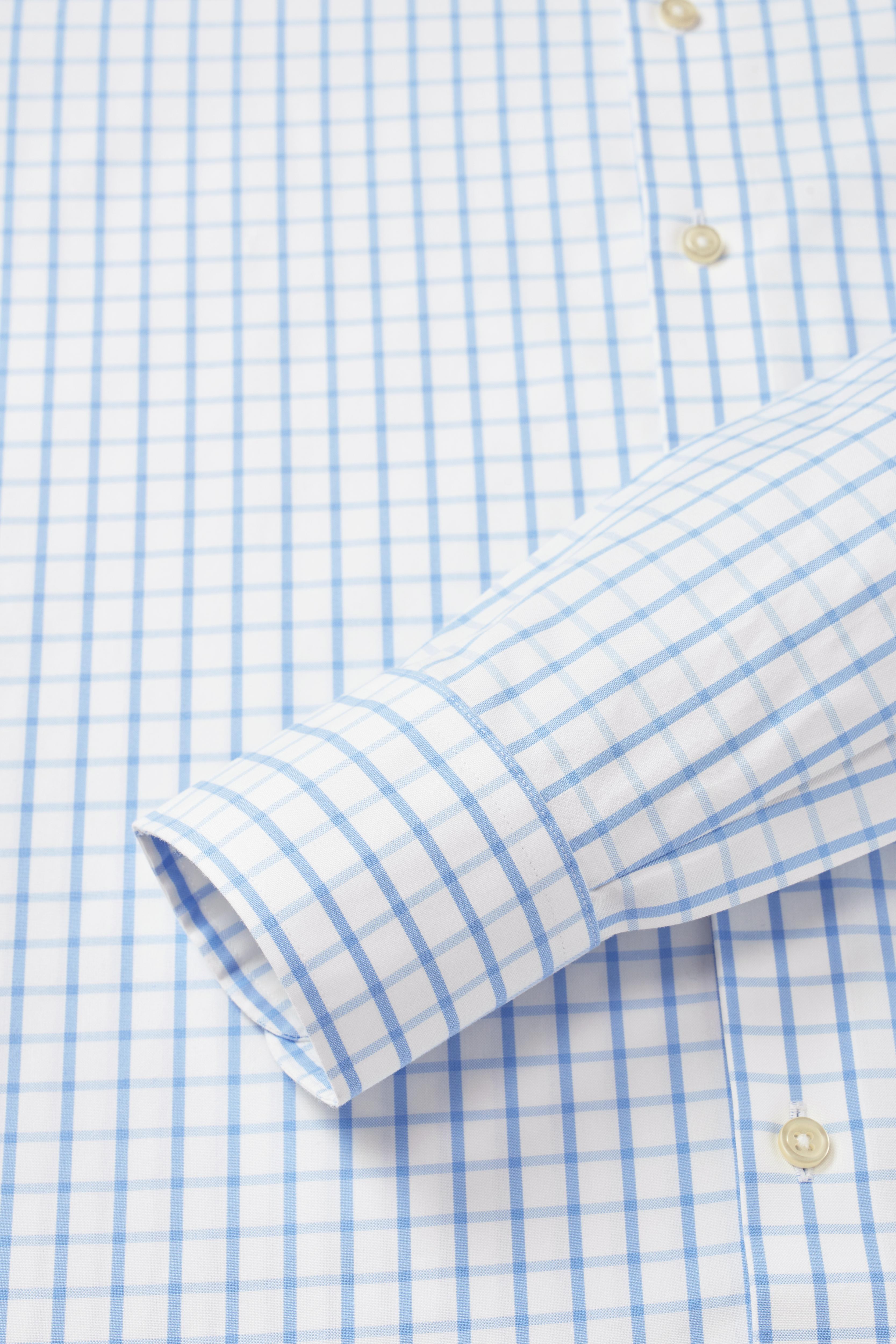 Providence Blue Windowpane Shirt - Atica Man