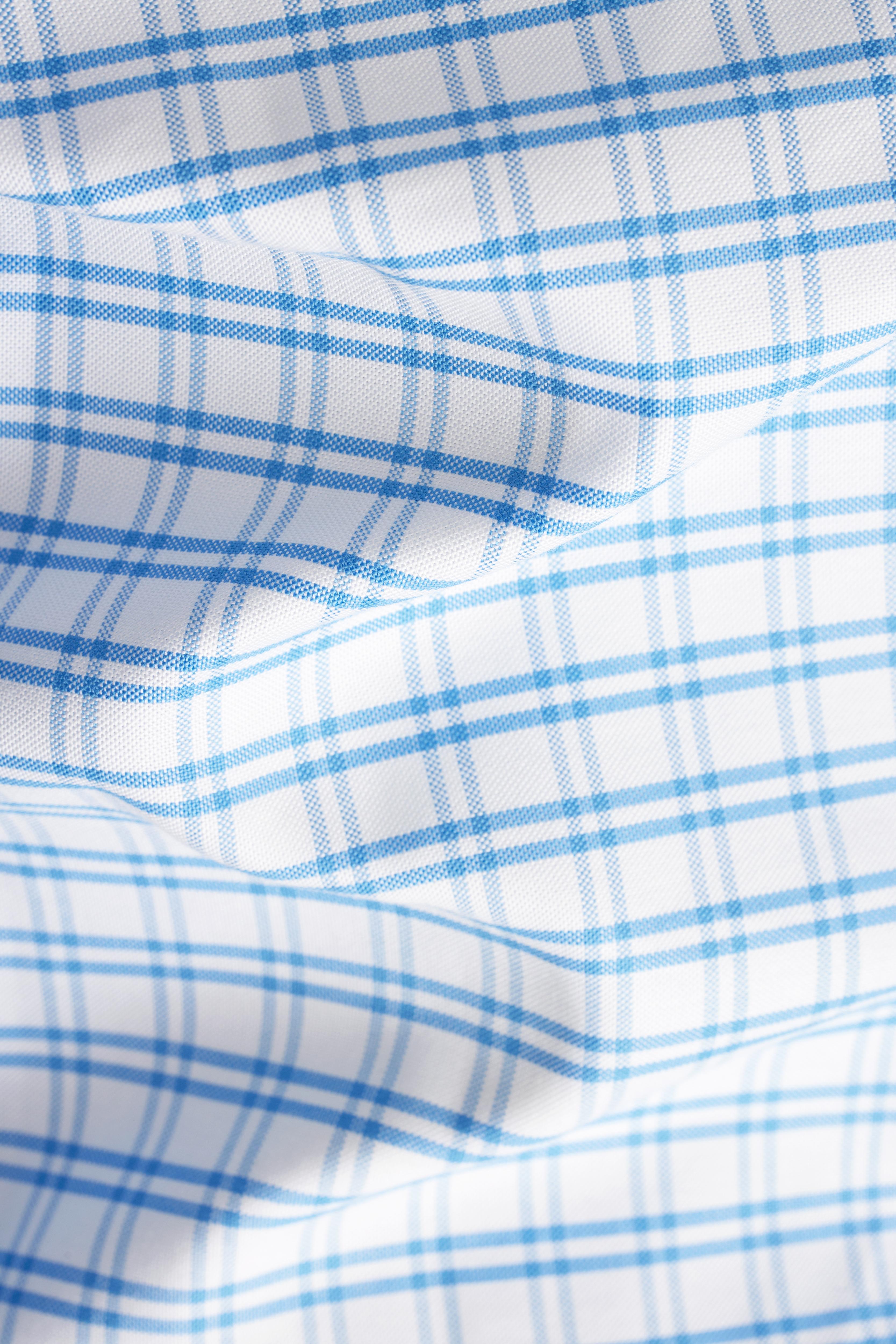 EVERYDAY Light Blue Grid Shirt - Atica Man