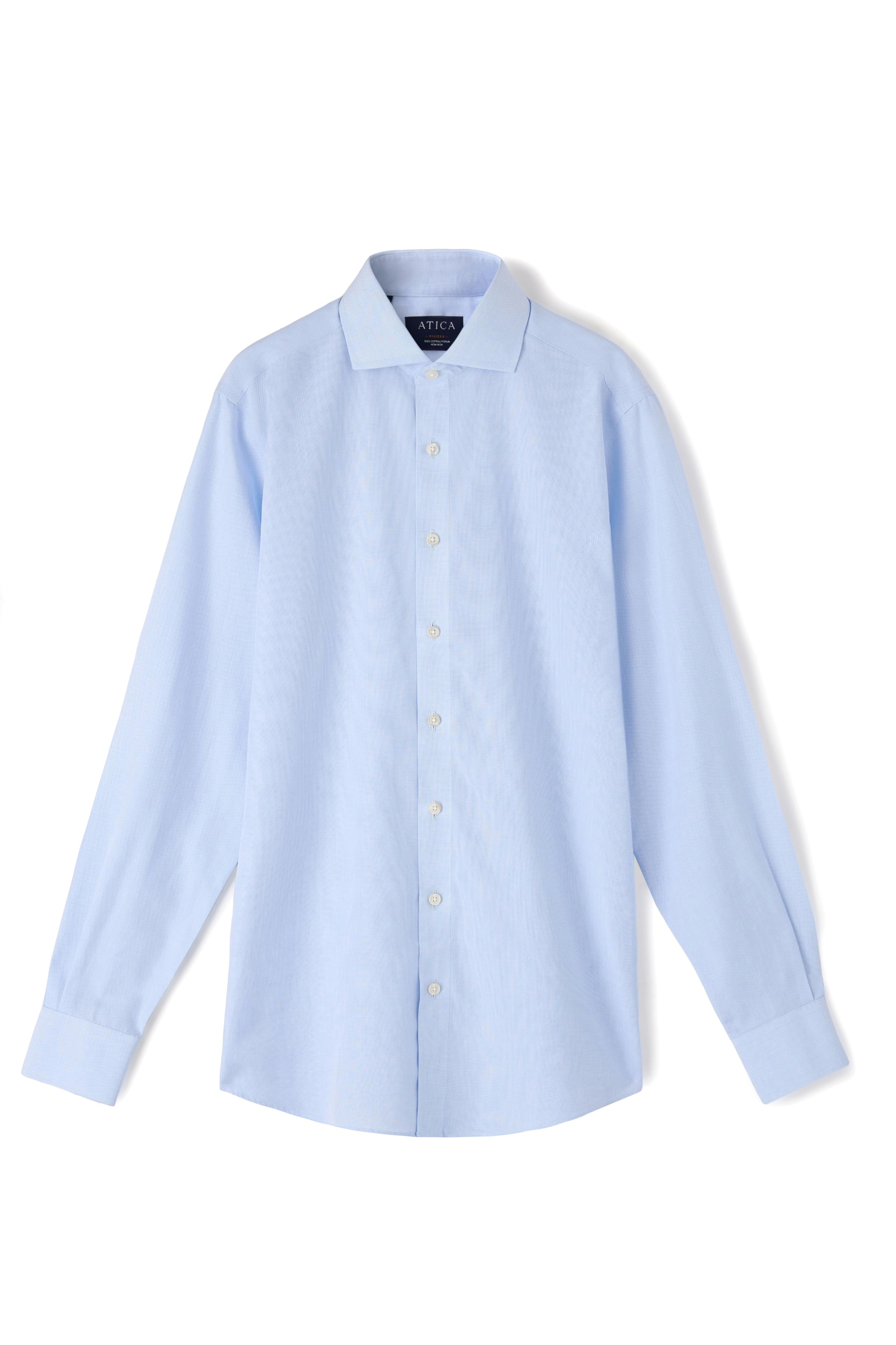 Riviera Light Blue Poplin Shirt - Atica Man