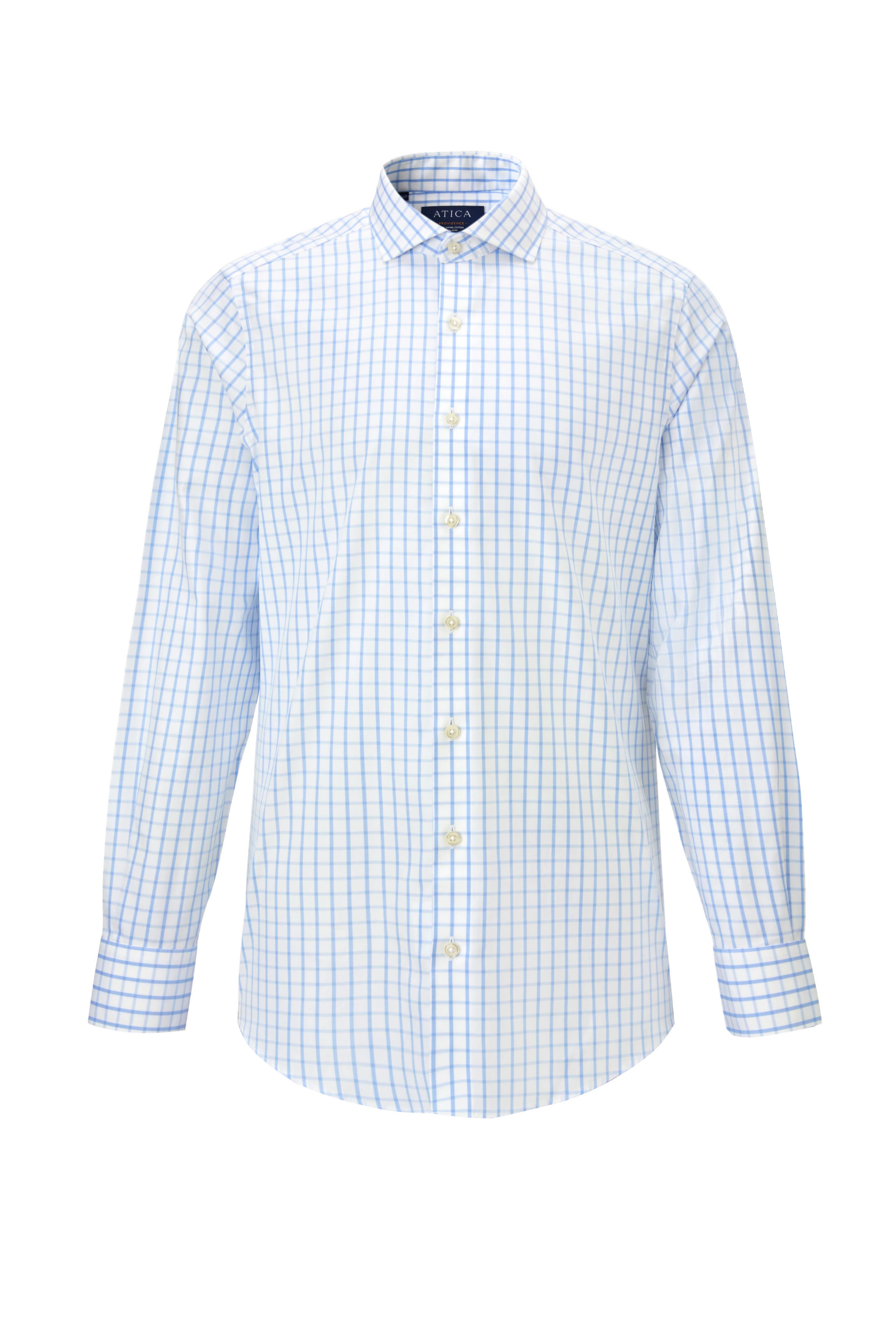 Providence Blue Windowpane Shirt - Atica Man