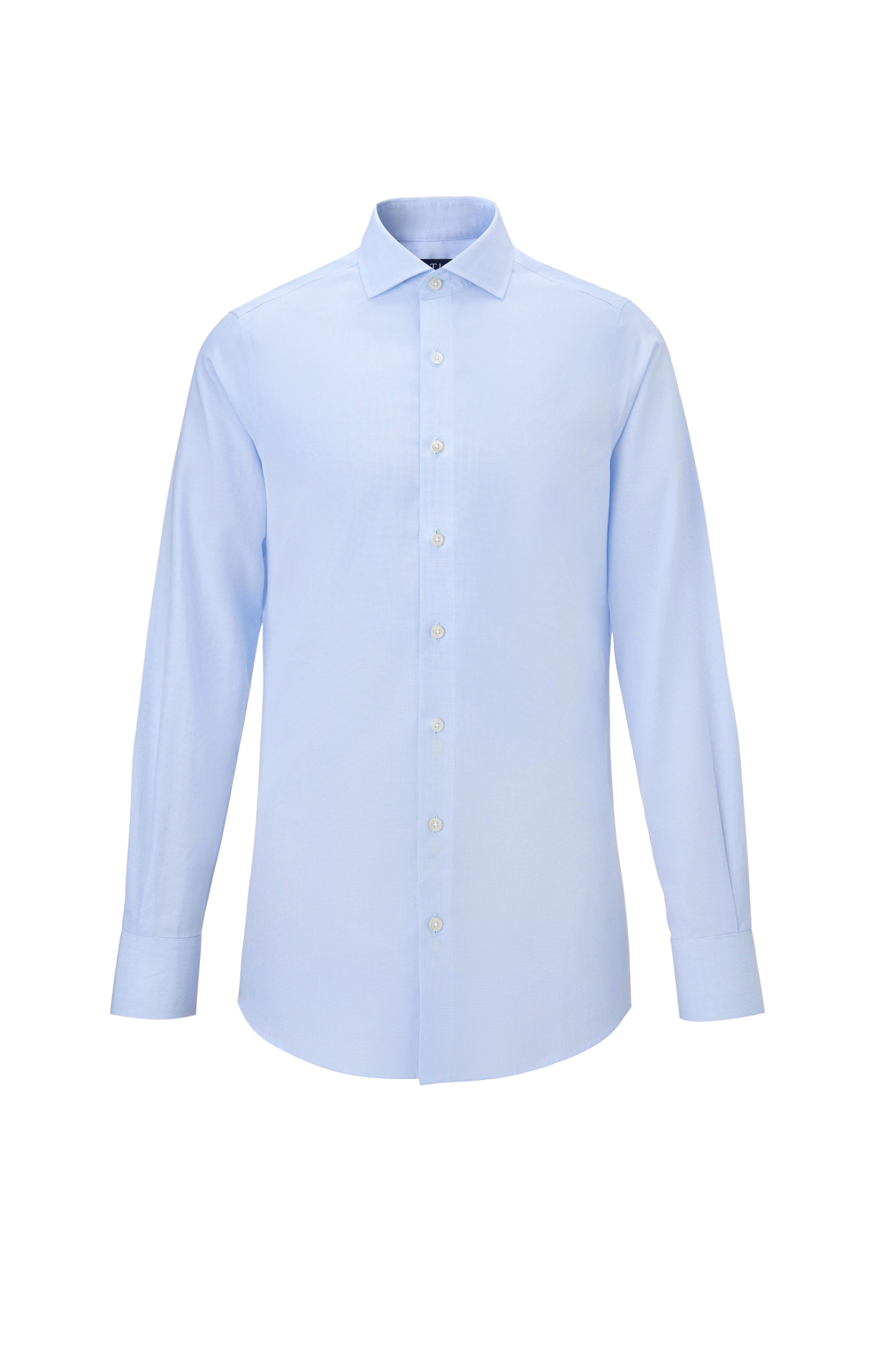 Riviera Light Blue Poplin Shirt - Atica Man