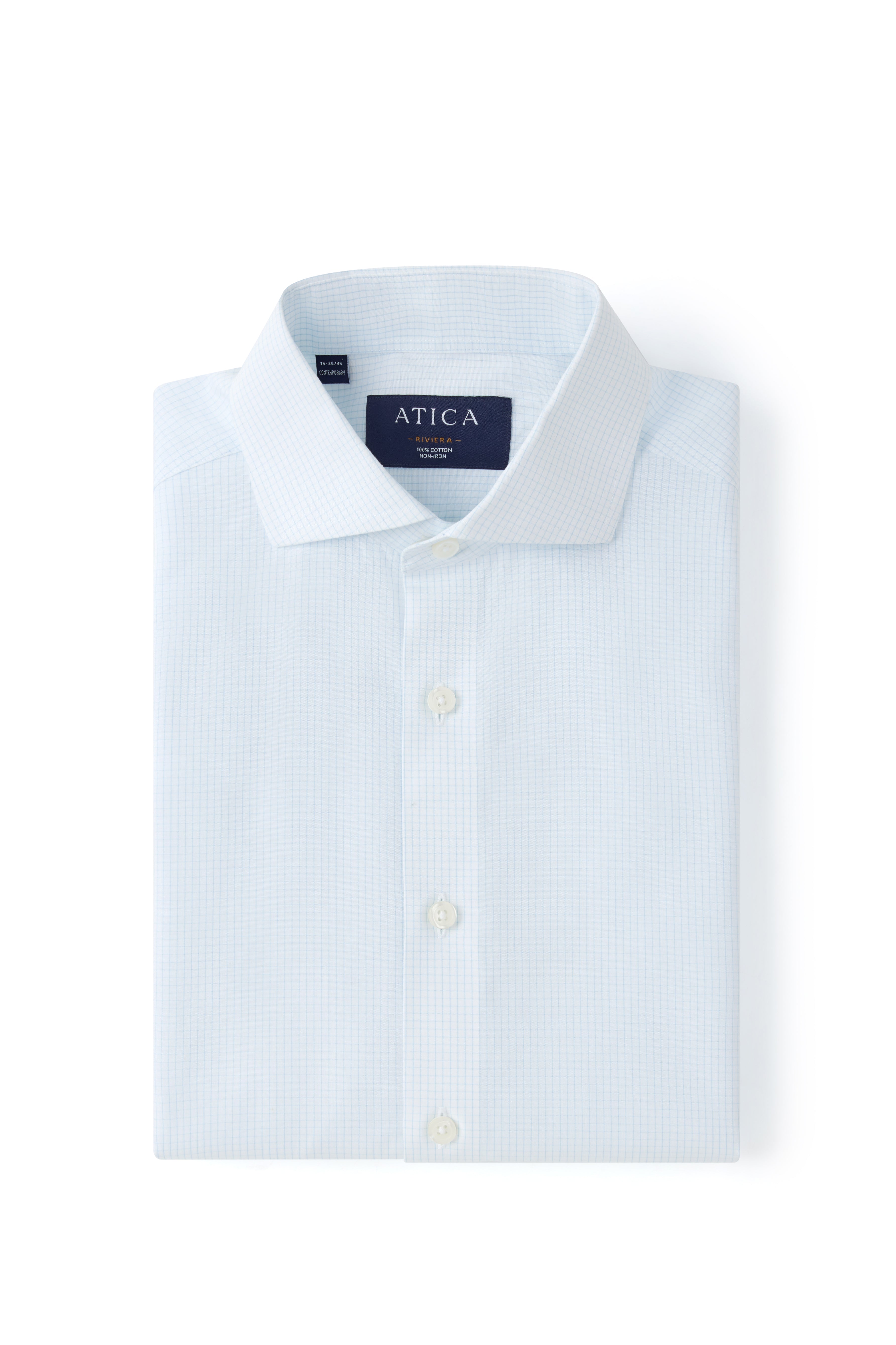 Riviera Mint Mini Grid Shirt - Atica Man