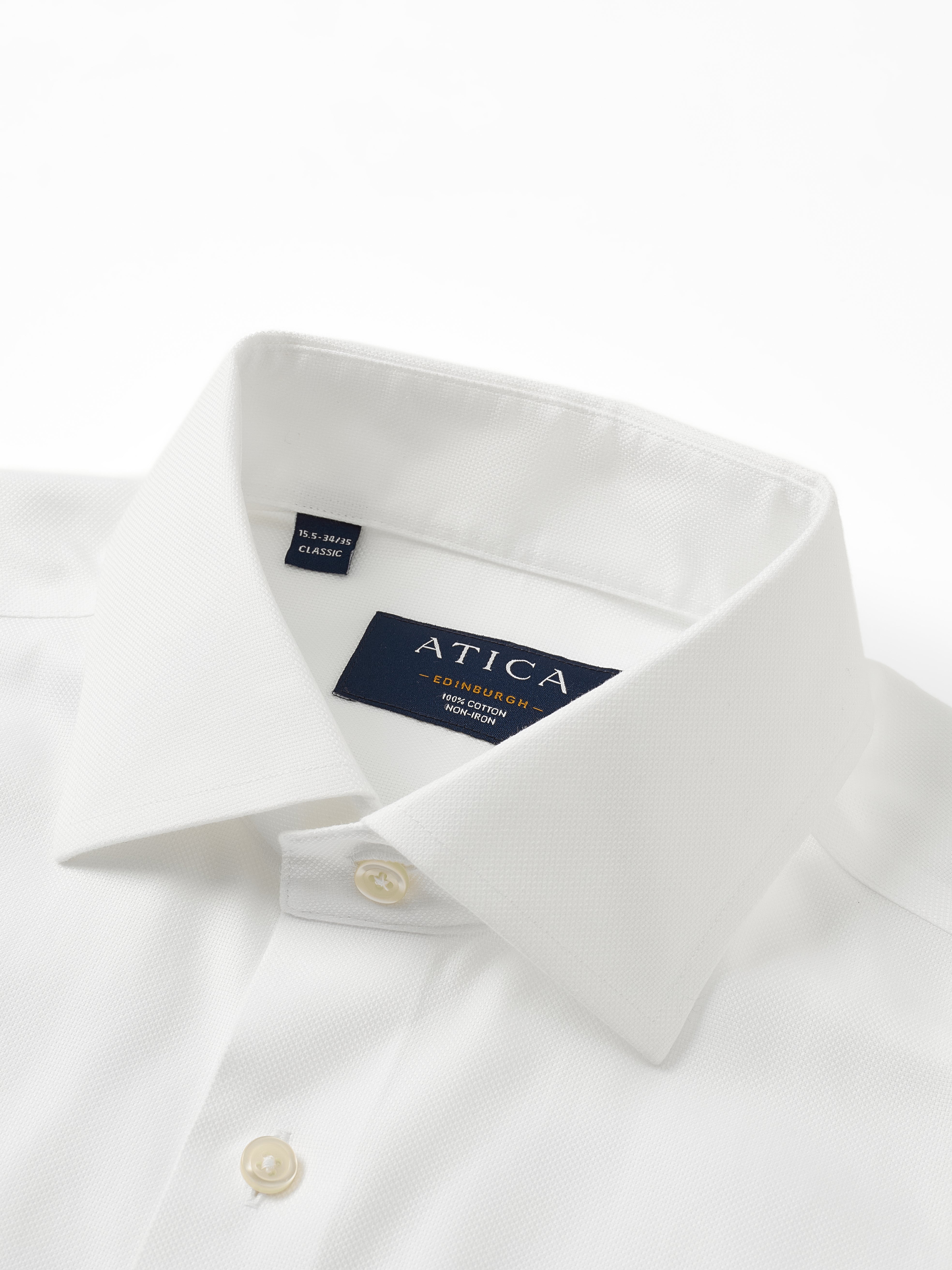 Edinburgh Button Cuff White Shirt