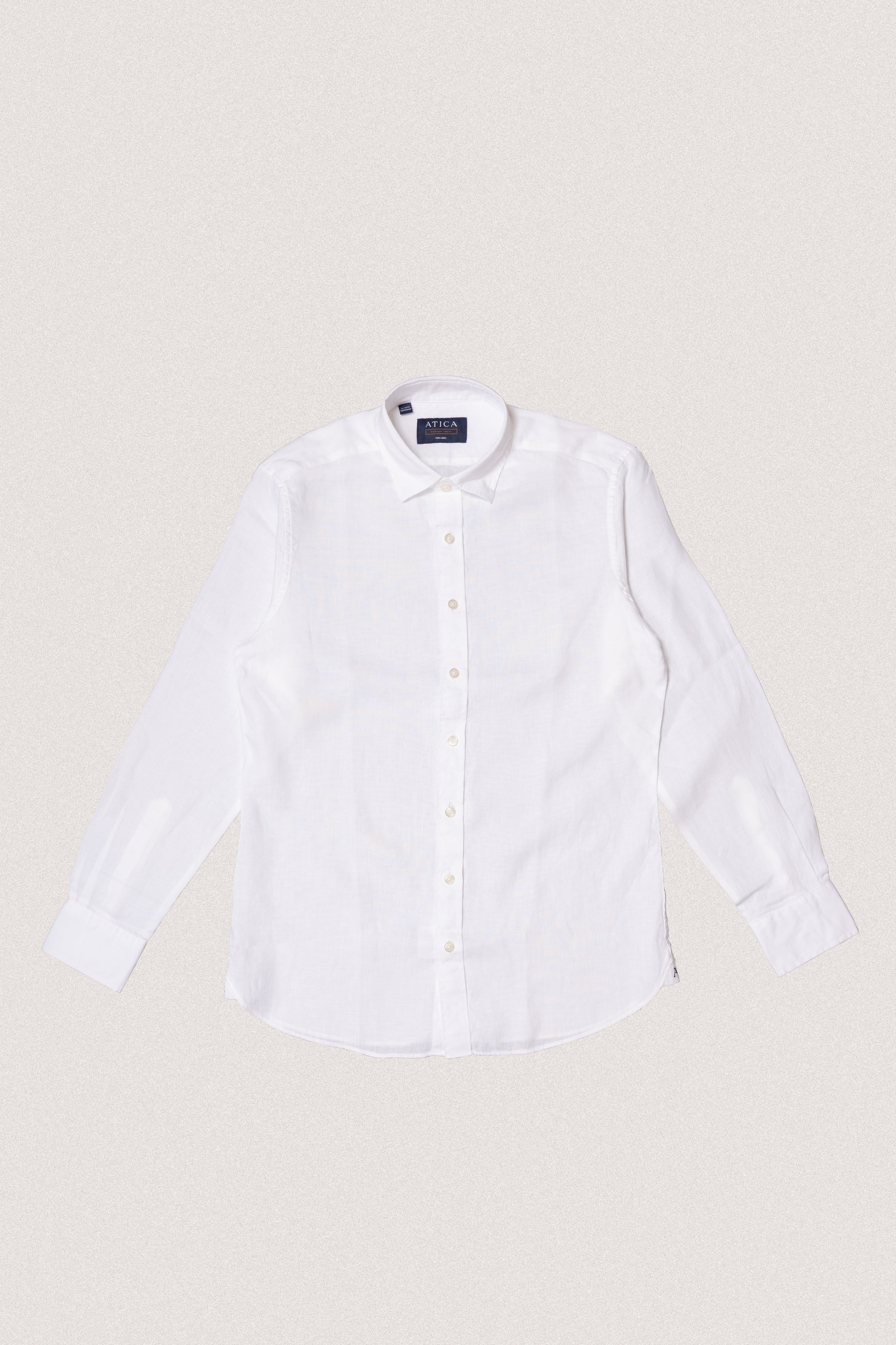 Everyday White Long Sleeve Linen Shirt - Atica Man