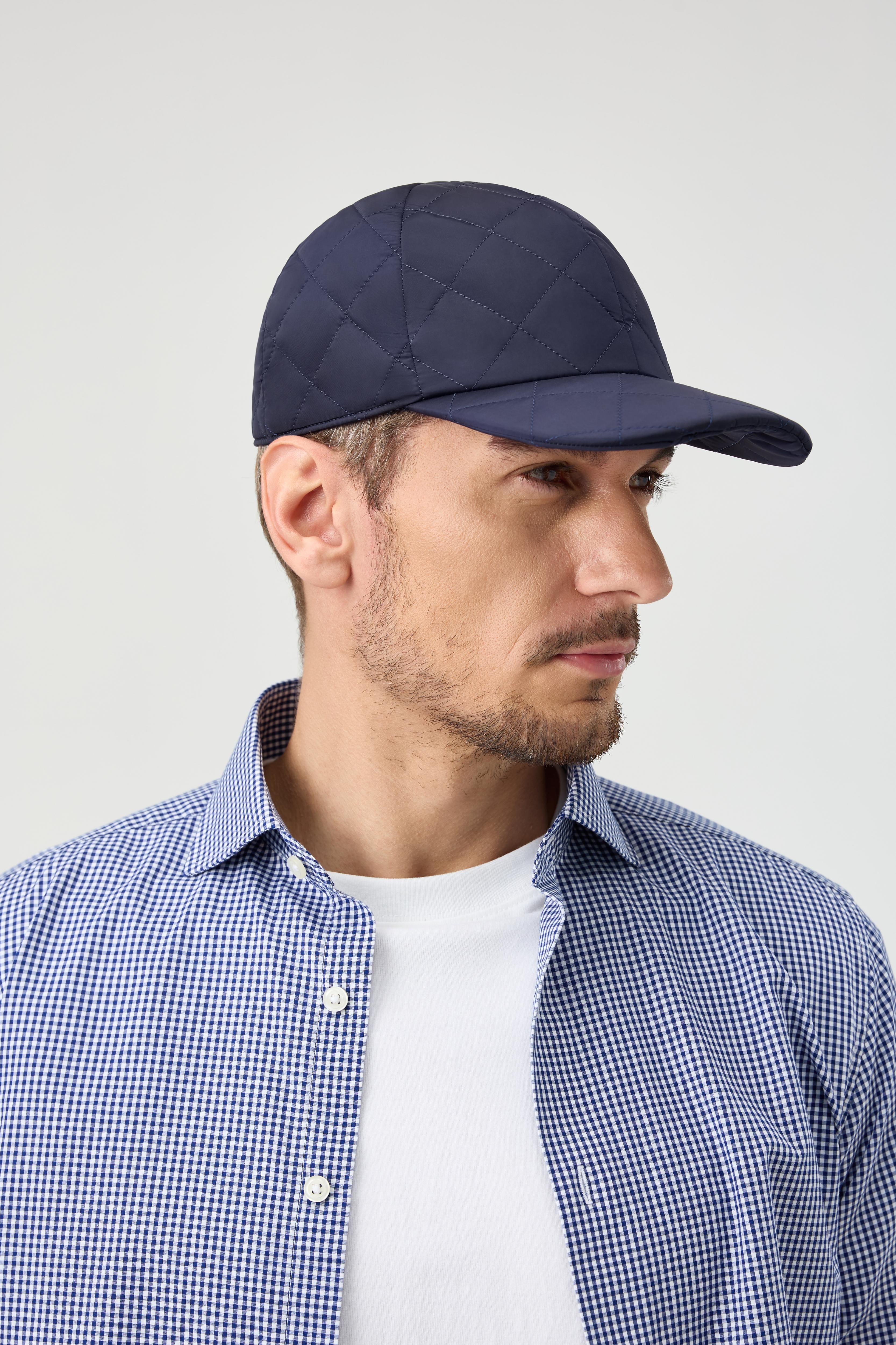 Navy Quilted Loft Cap - Atica Man