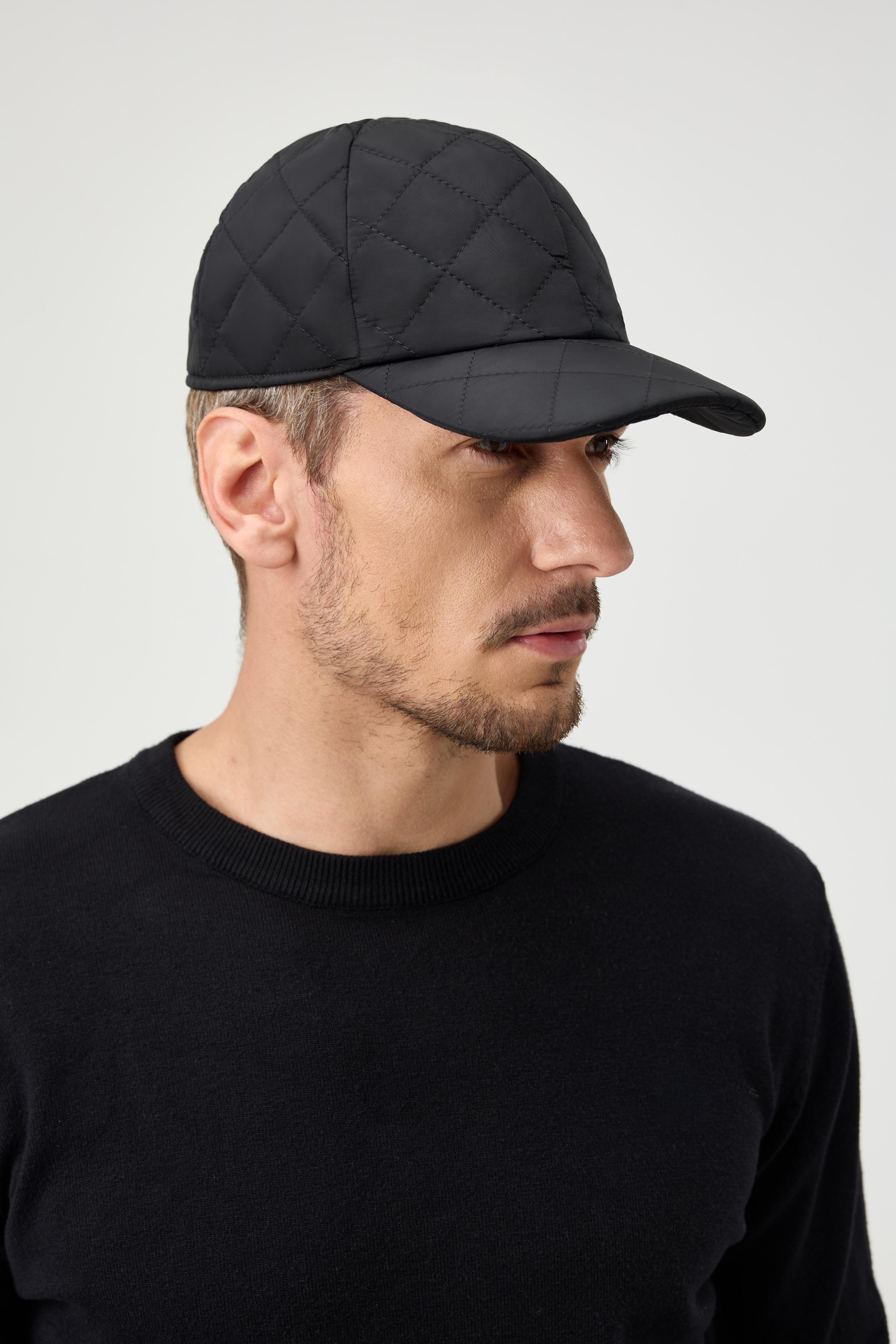 Black Quilted Loft Cap - Atica Man