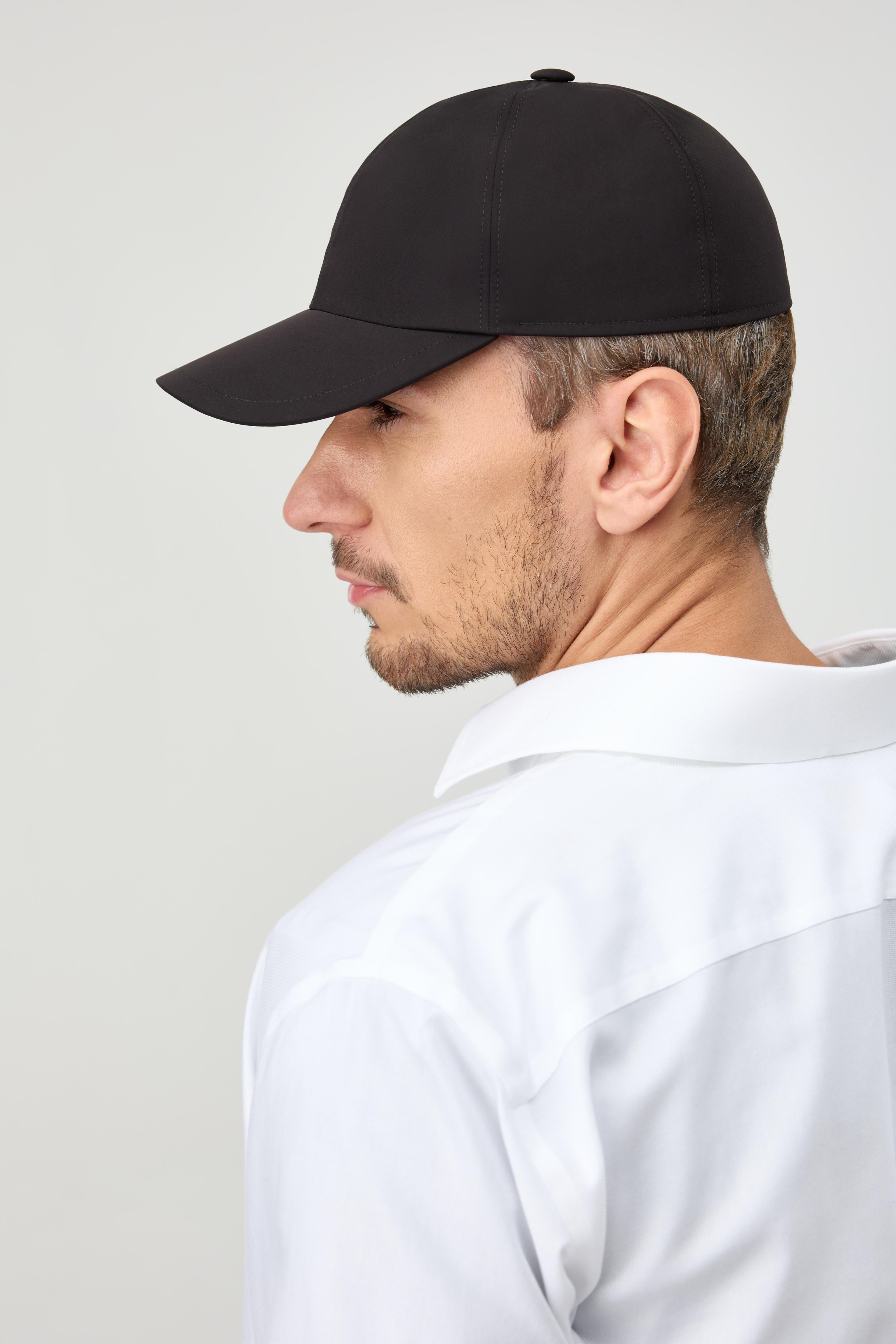 Black Rainproof Baseball Cap - Atica Man