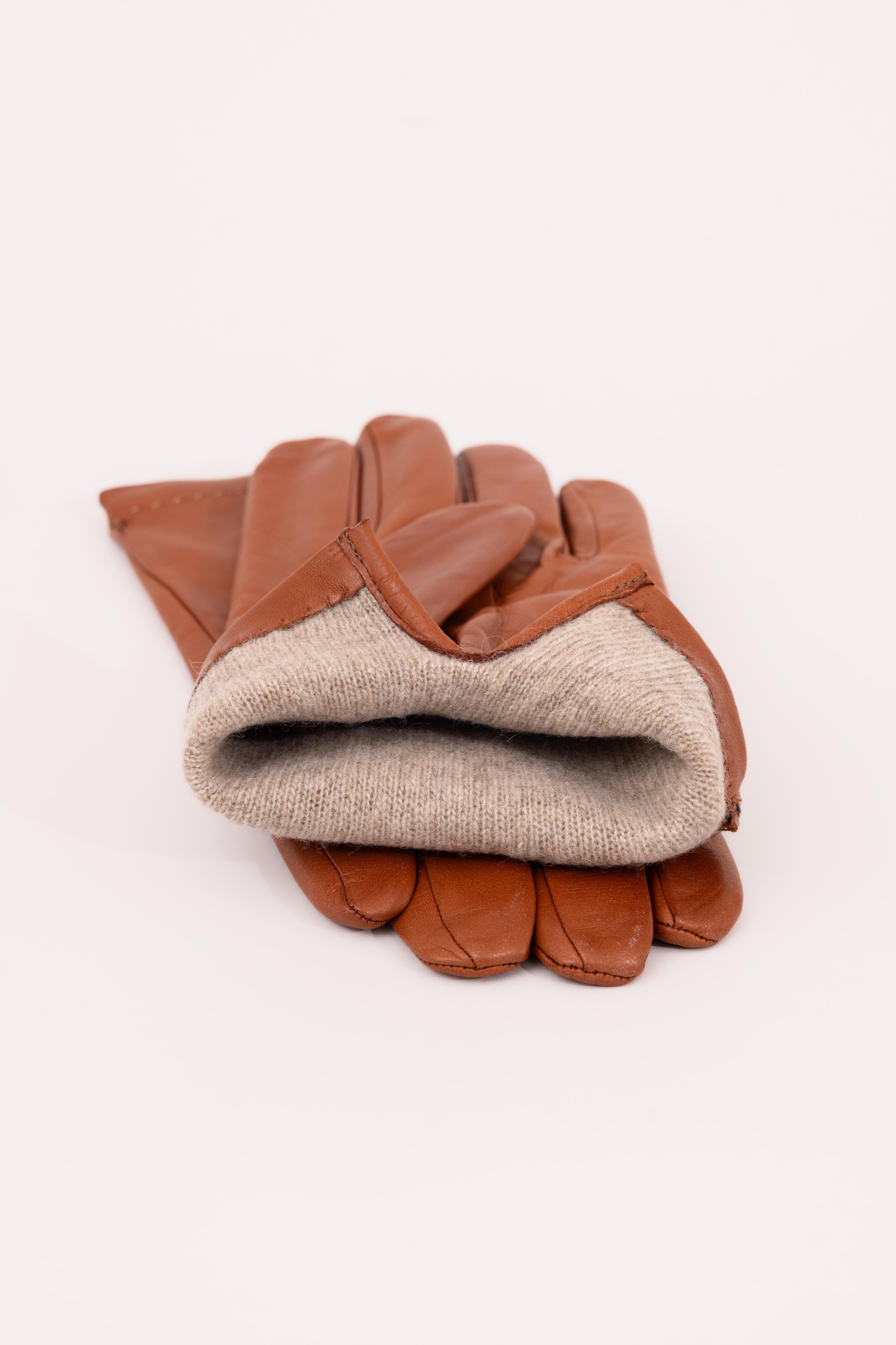 Mens Italian Nappa Leather Merino Lined Gloves - Atica Man