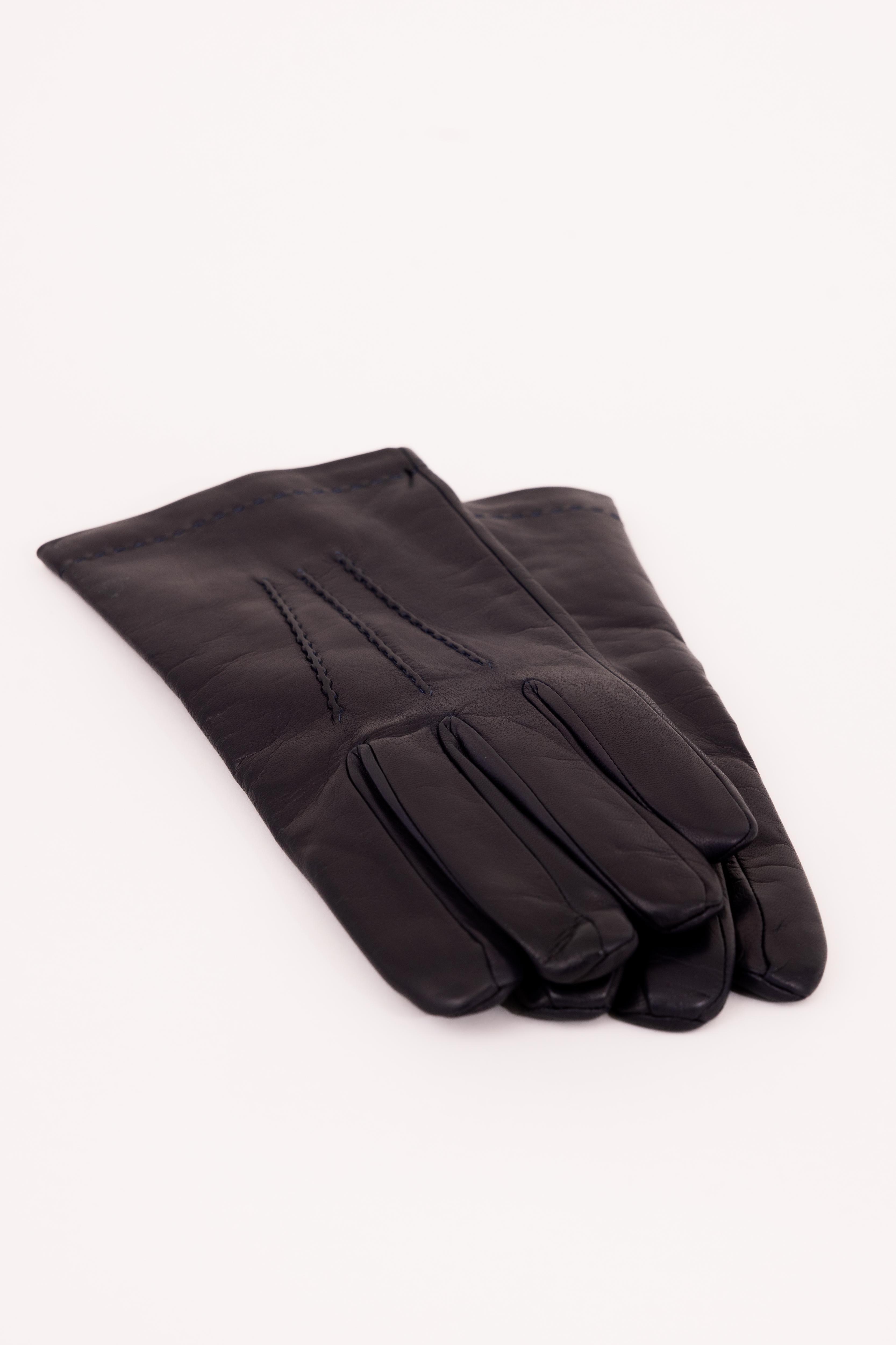 Mens Italian Nappa Leather Merino Lined Gloves - Atica Man