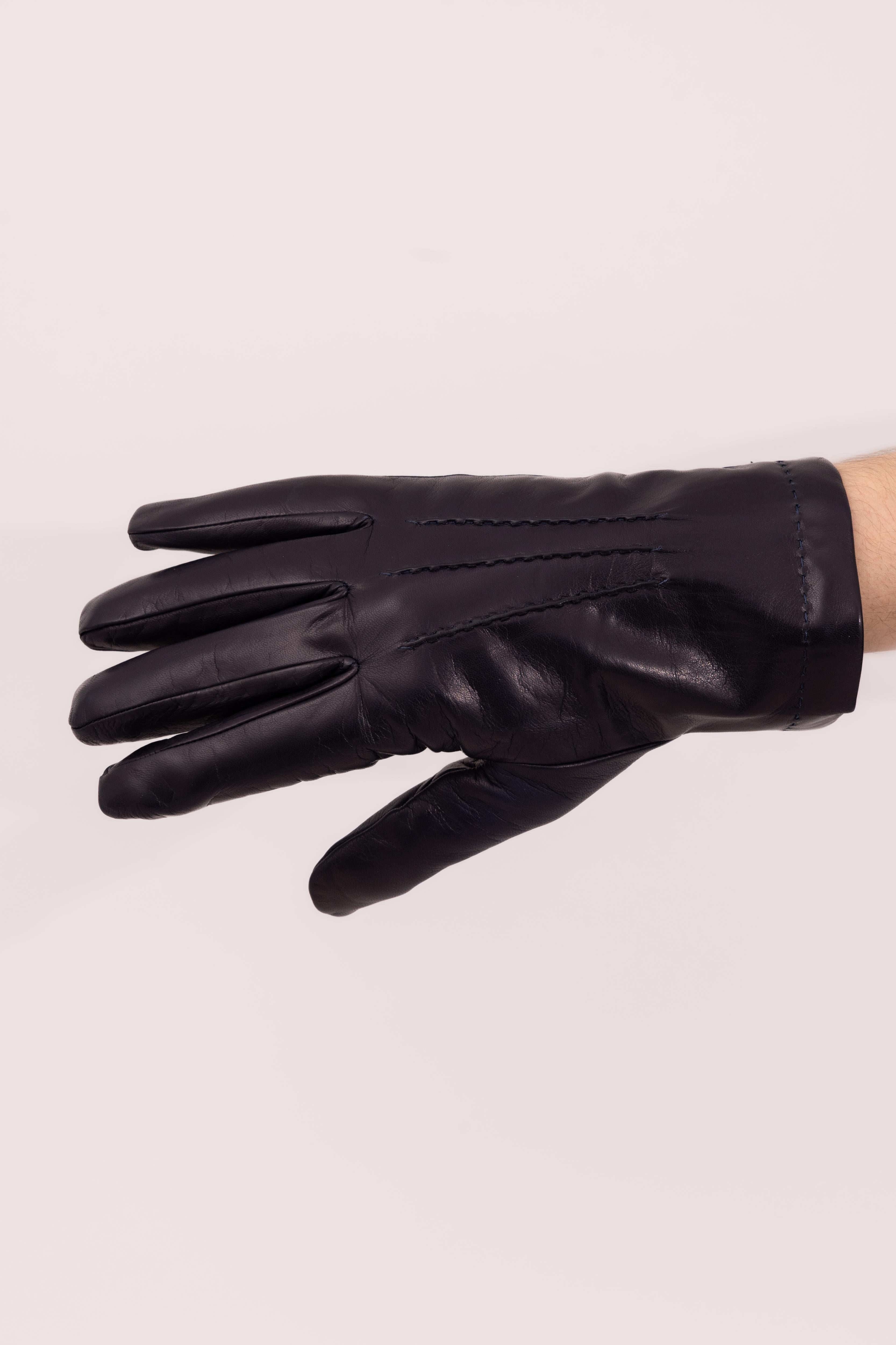 Mens Italian Nappa Leather Merino Lined Gloves - Atica Man