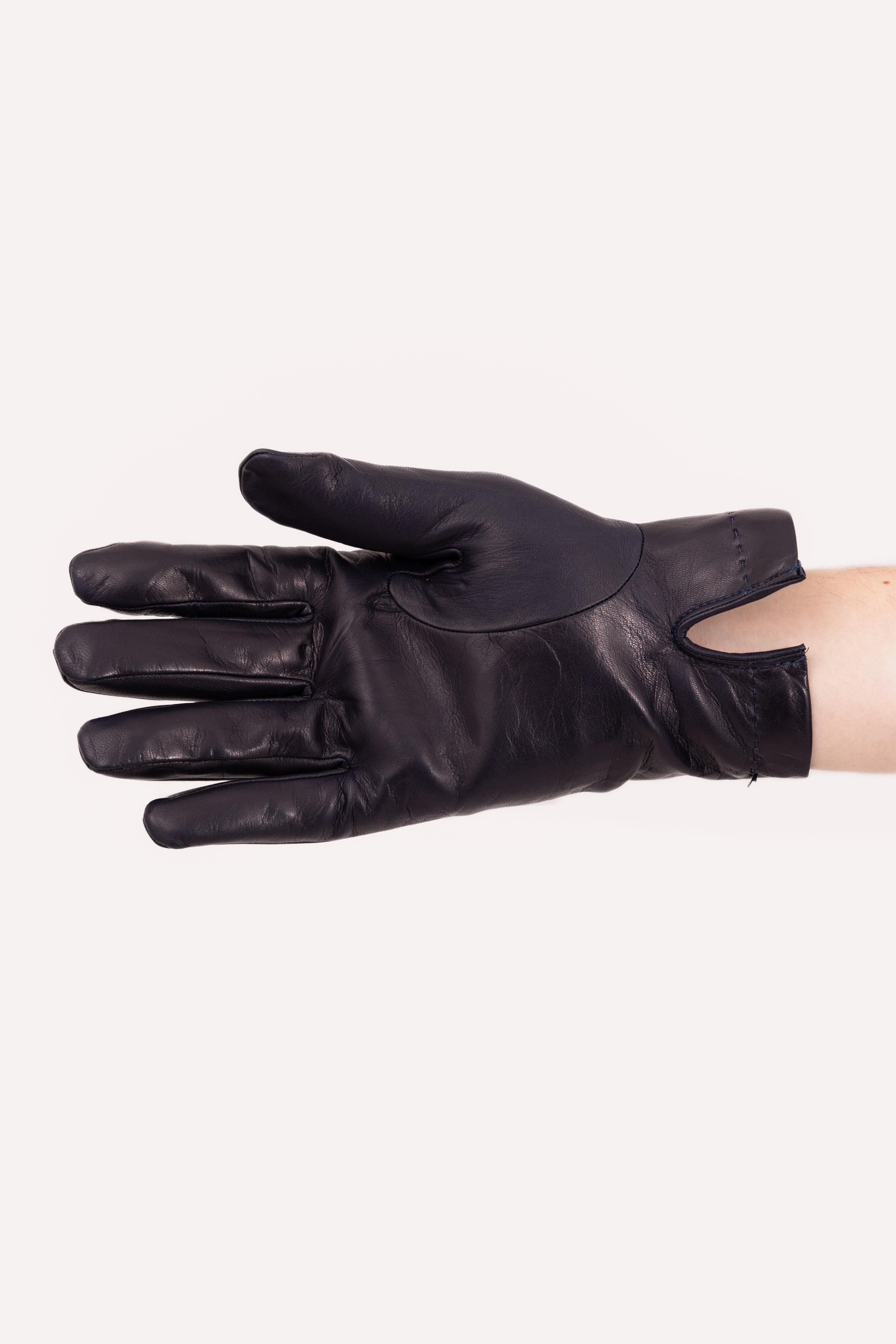 Mens Italian Nappa Leather Merino Lined Gloves - Atica Man