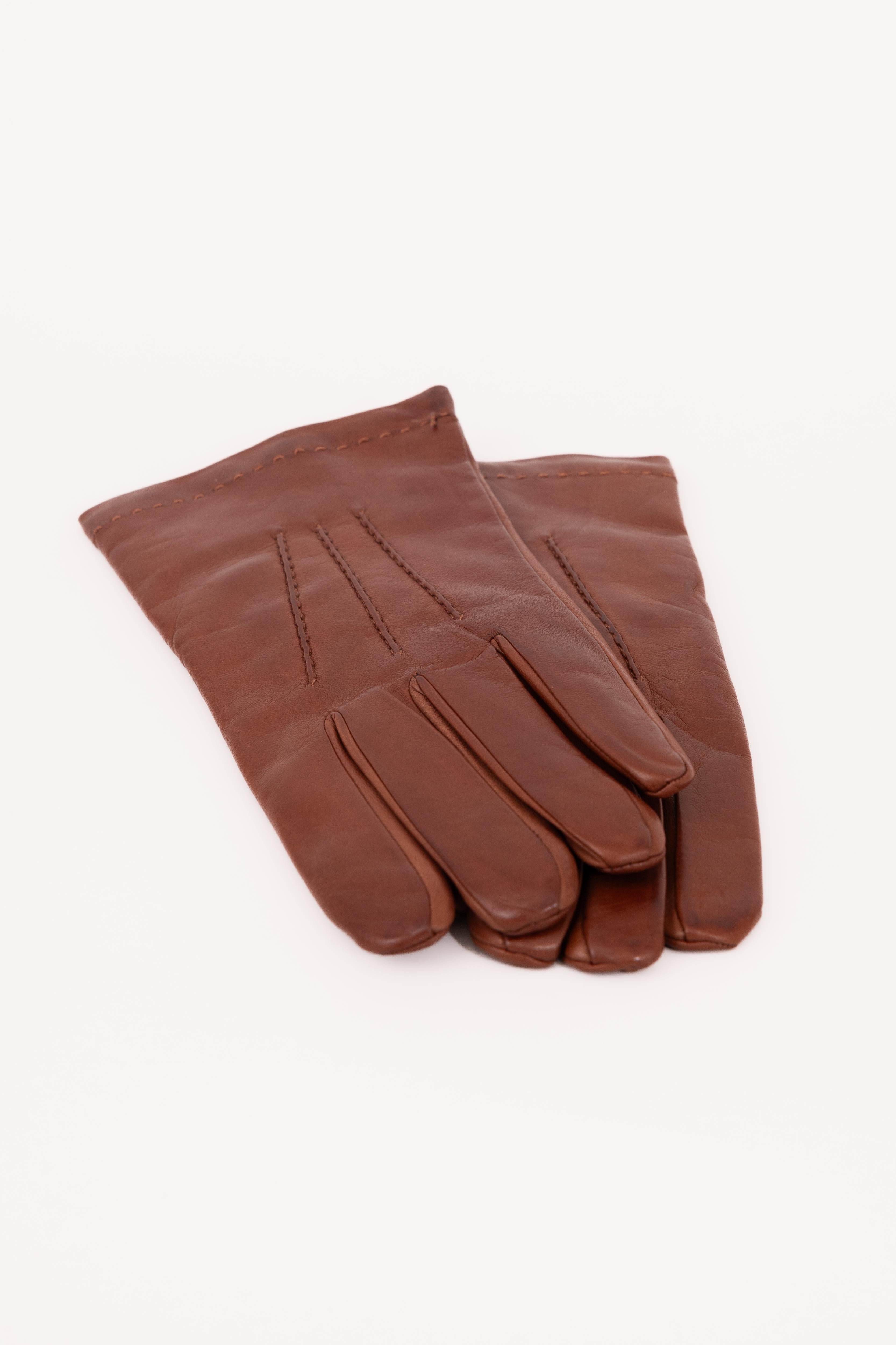 Mens Italian Nappa Leather Merino Lined Gloves - Atica Man