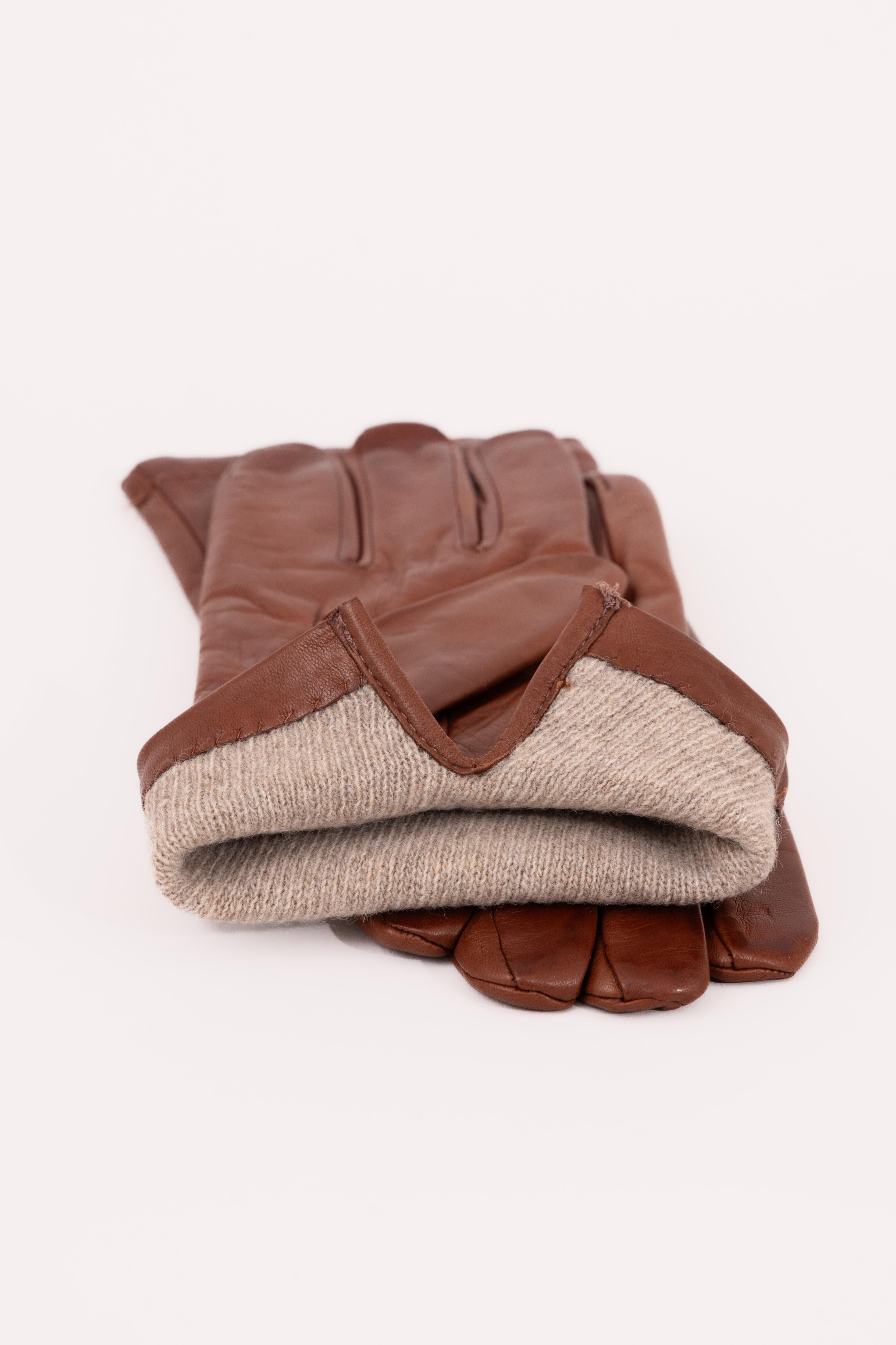 Mens Italian Nappa Leather Merino Lined Gloves - Atica Man