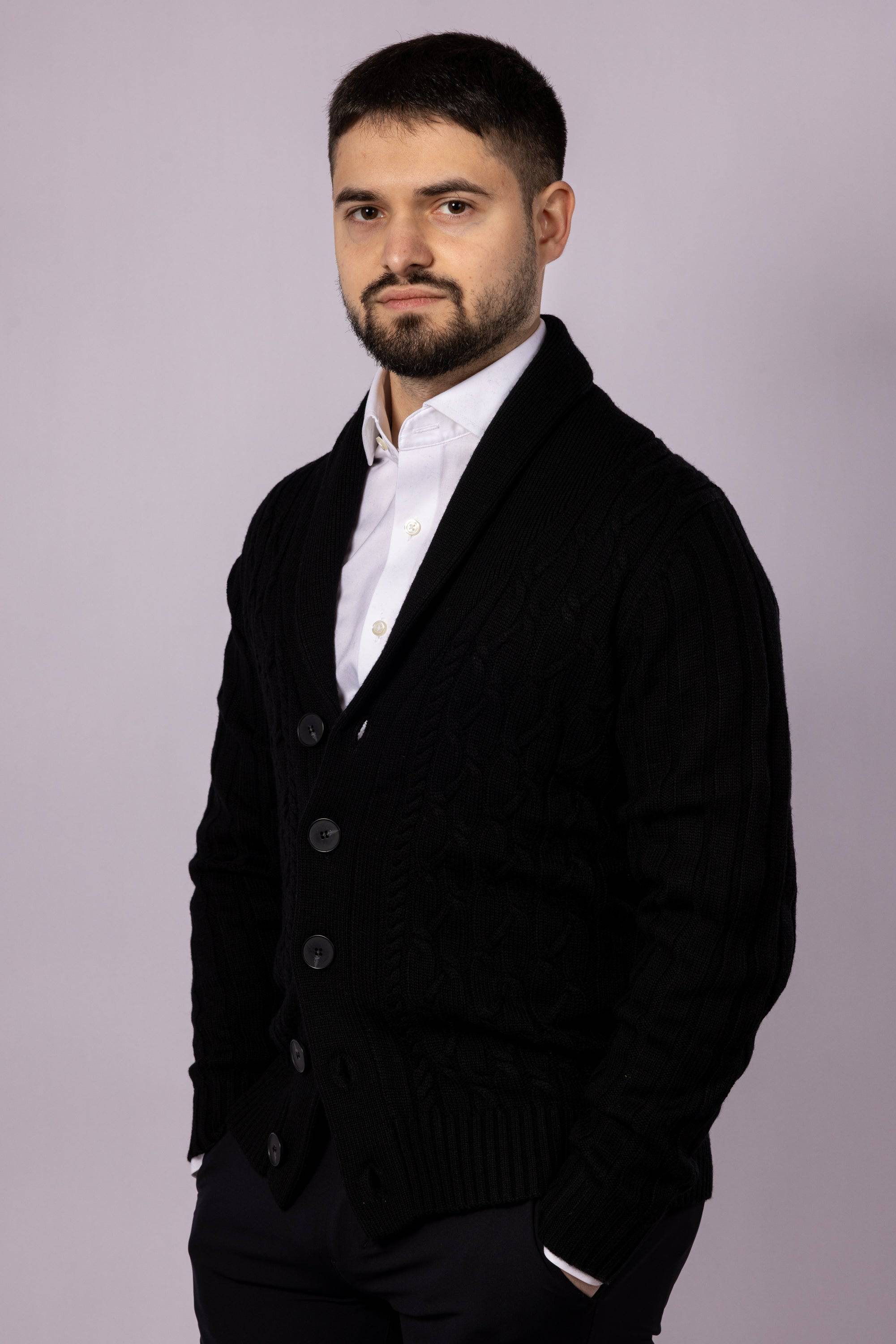 Cable Knit Cardigan - Atica Man