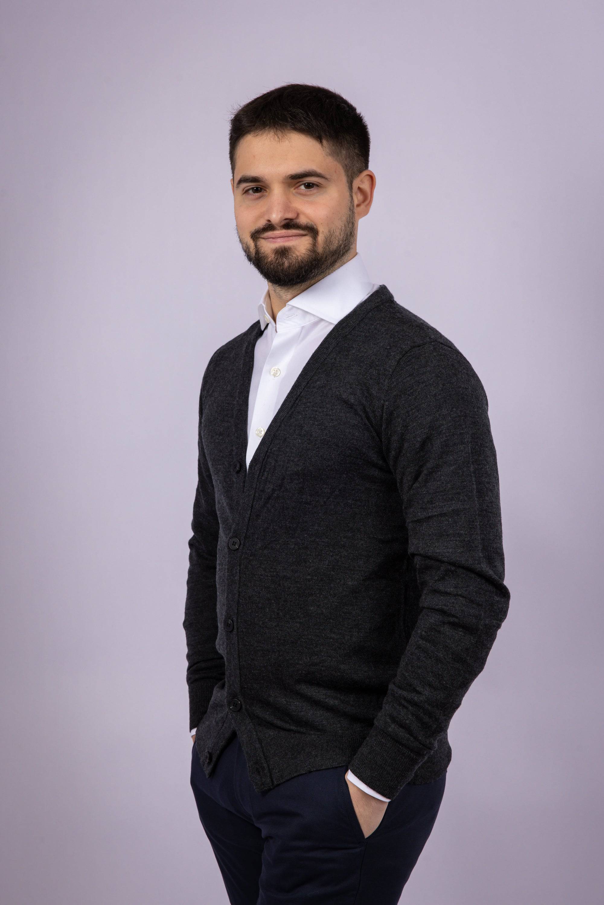 Classic Button-Up Cardigan - Atica Man