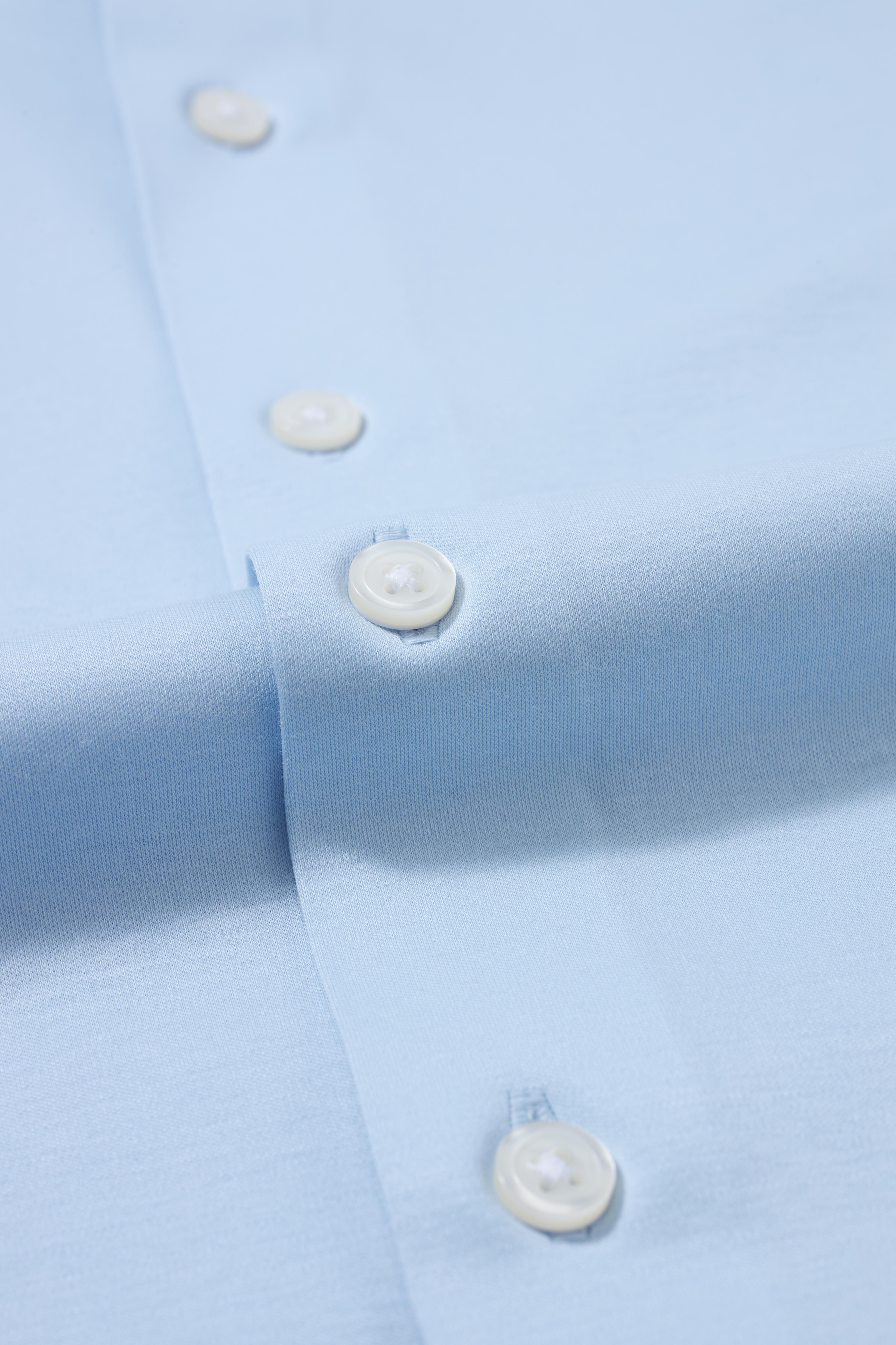 Sky Blue Tokyo Long Sleeve Knit Shirt - Atica Man