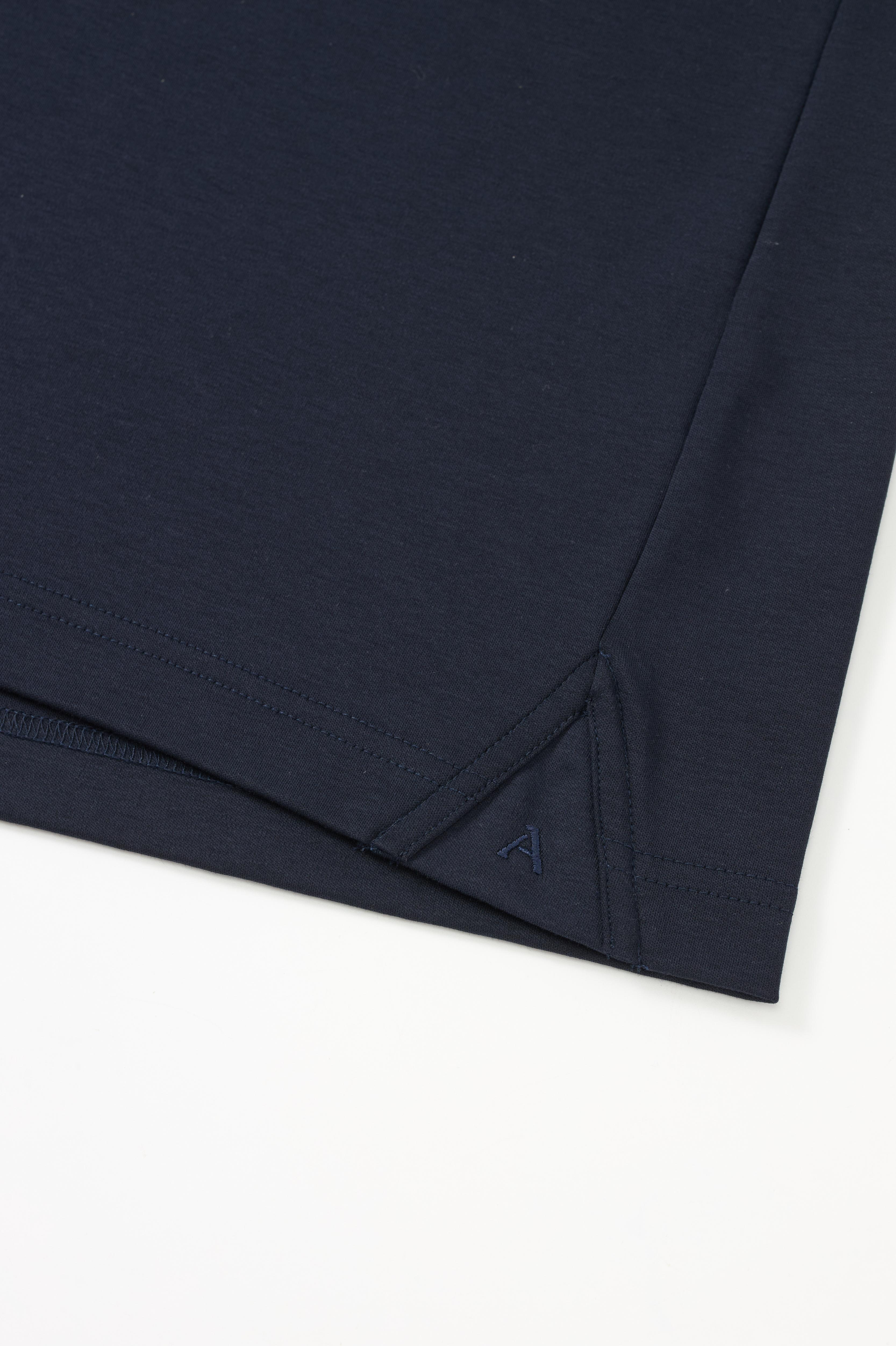 Dark Navy Buttonless Performance Polo - Atica Man
