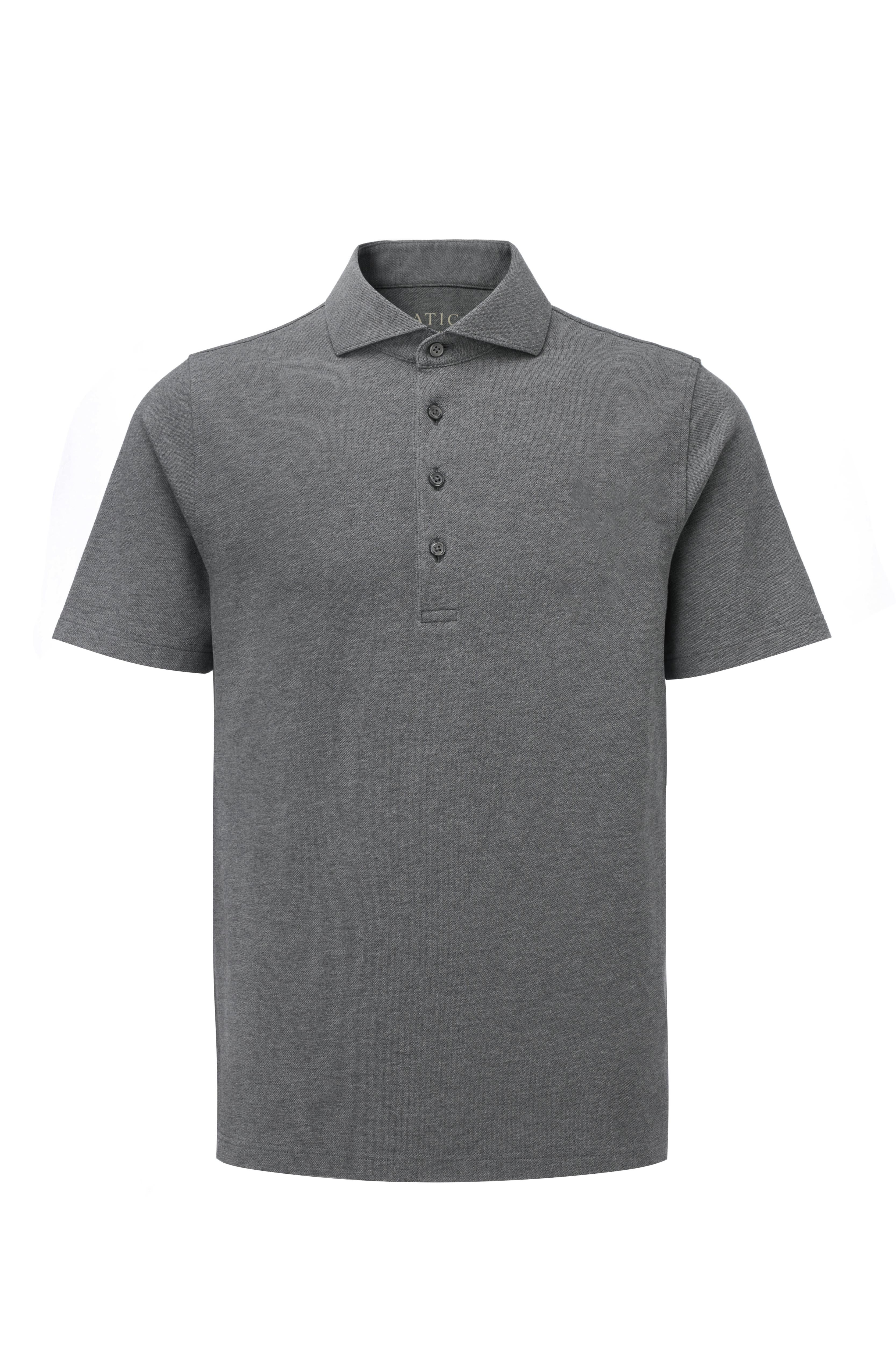 Grey Dress Collar Performance Polo - Atica Man