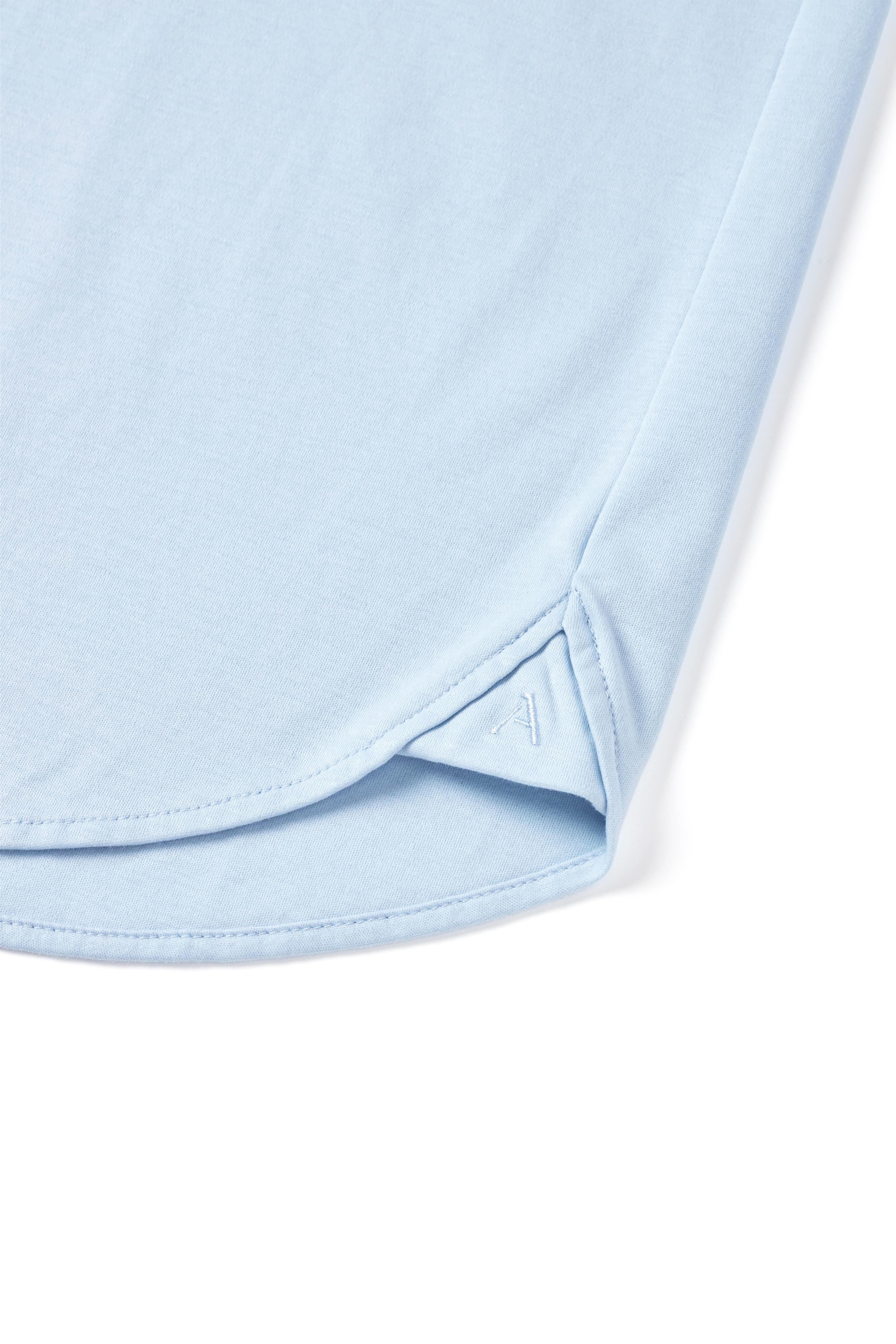Short Sleeve Button Down Knit Shirt - Sky Blue - Atica Man