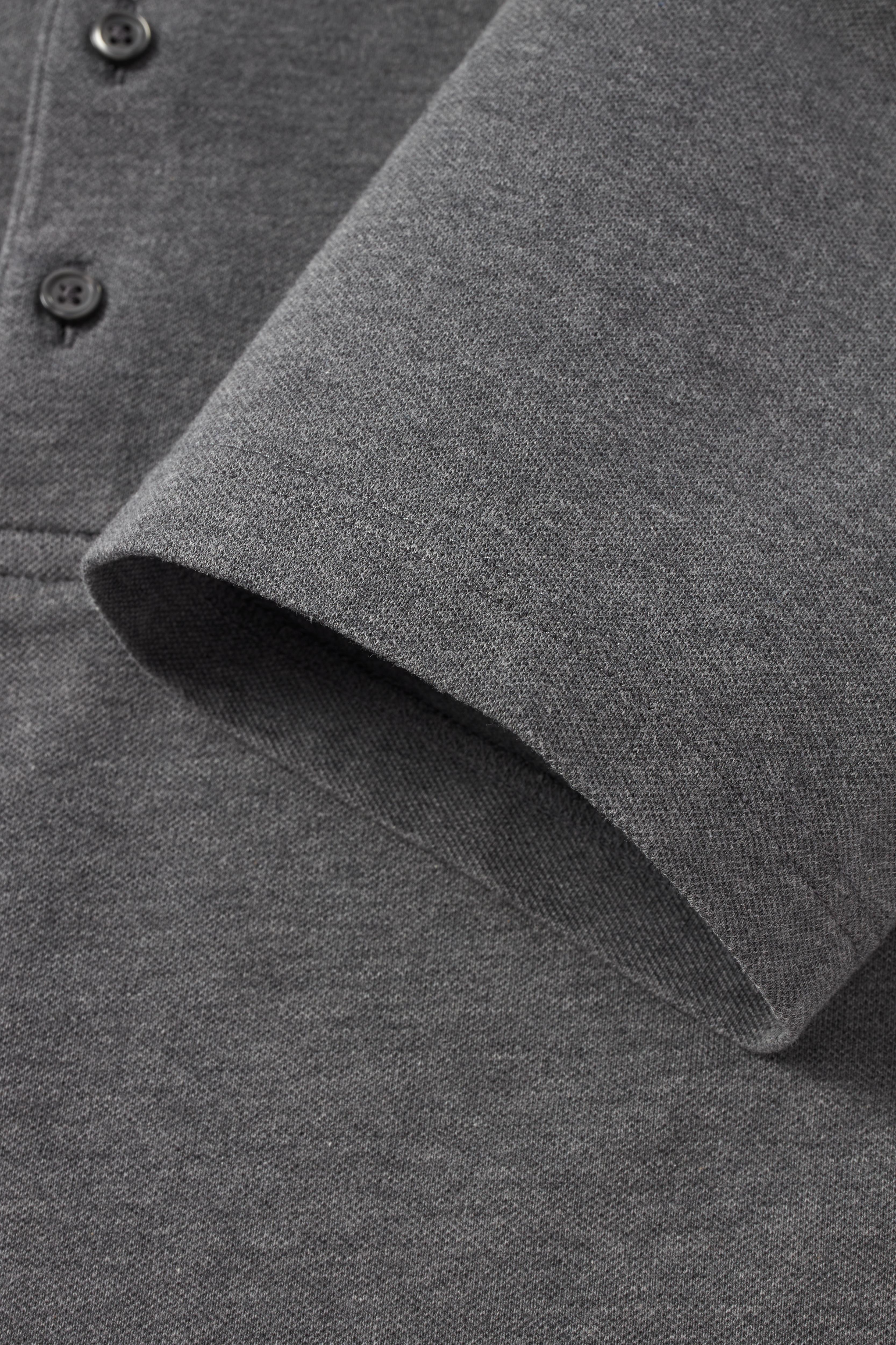 Grey Dress Collar Performance Polo - Atica Man