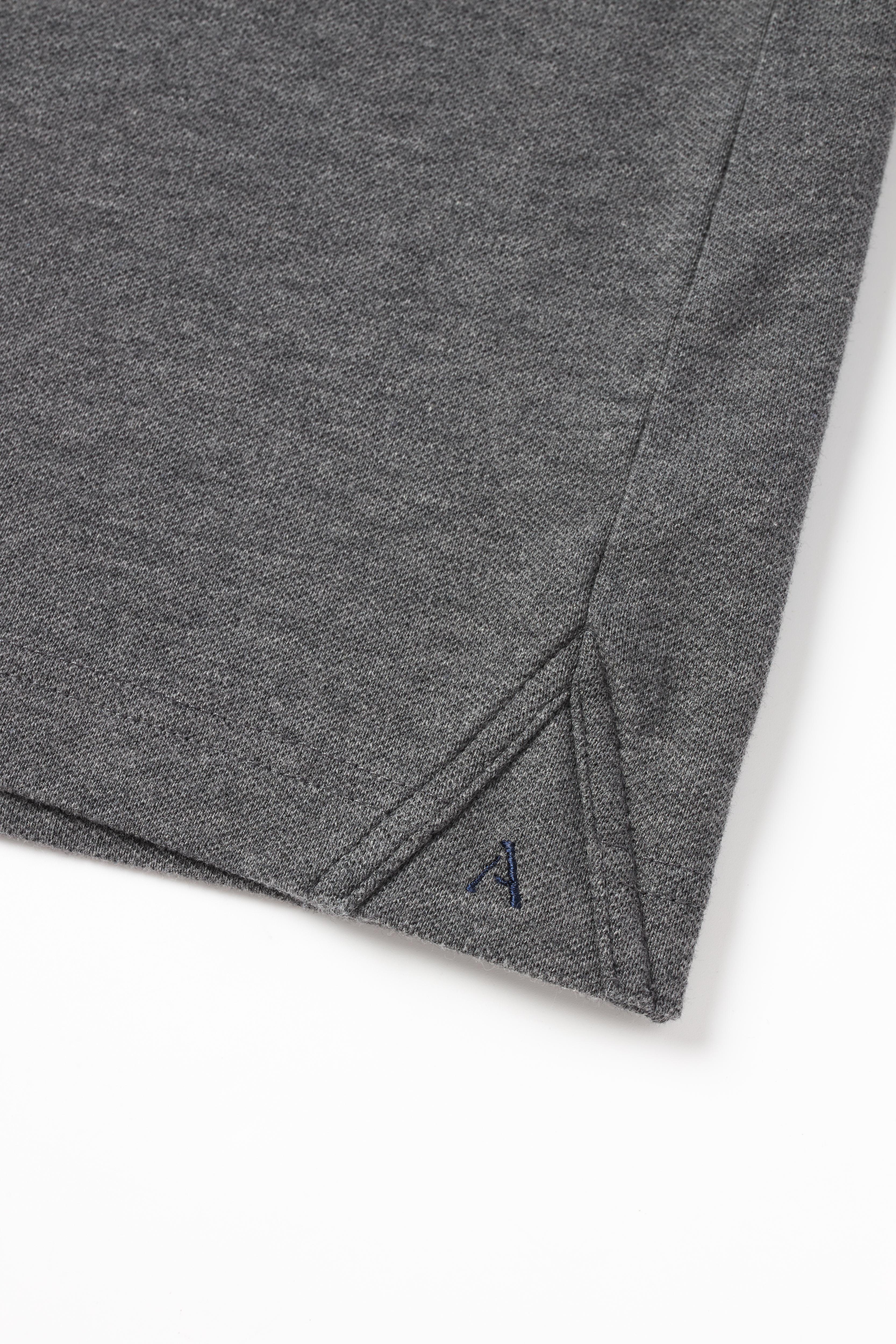 Grey Dress Collar Performance Polo - Atica Man