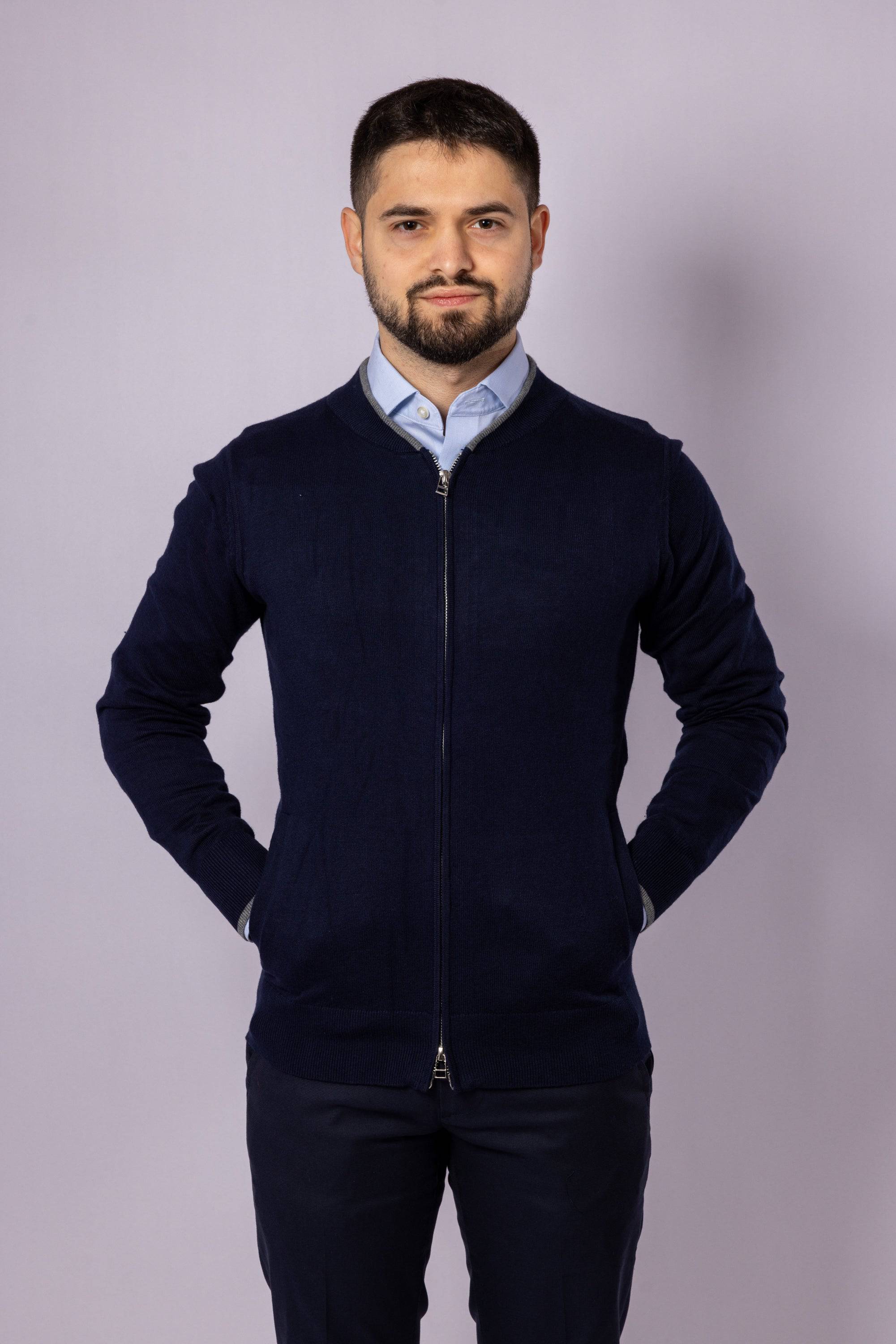 Ottoman Full Zip Cardigan - Atica Man