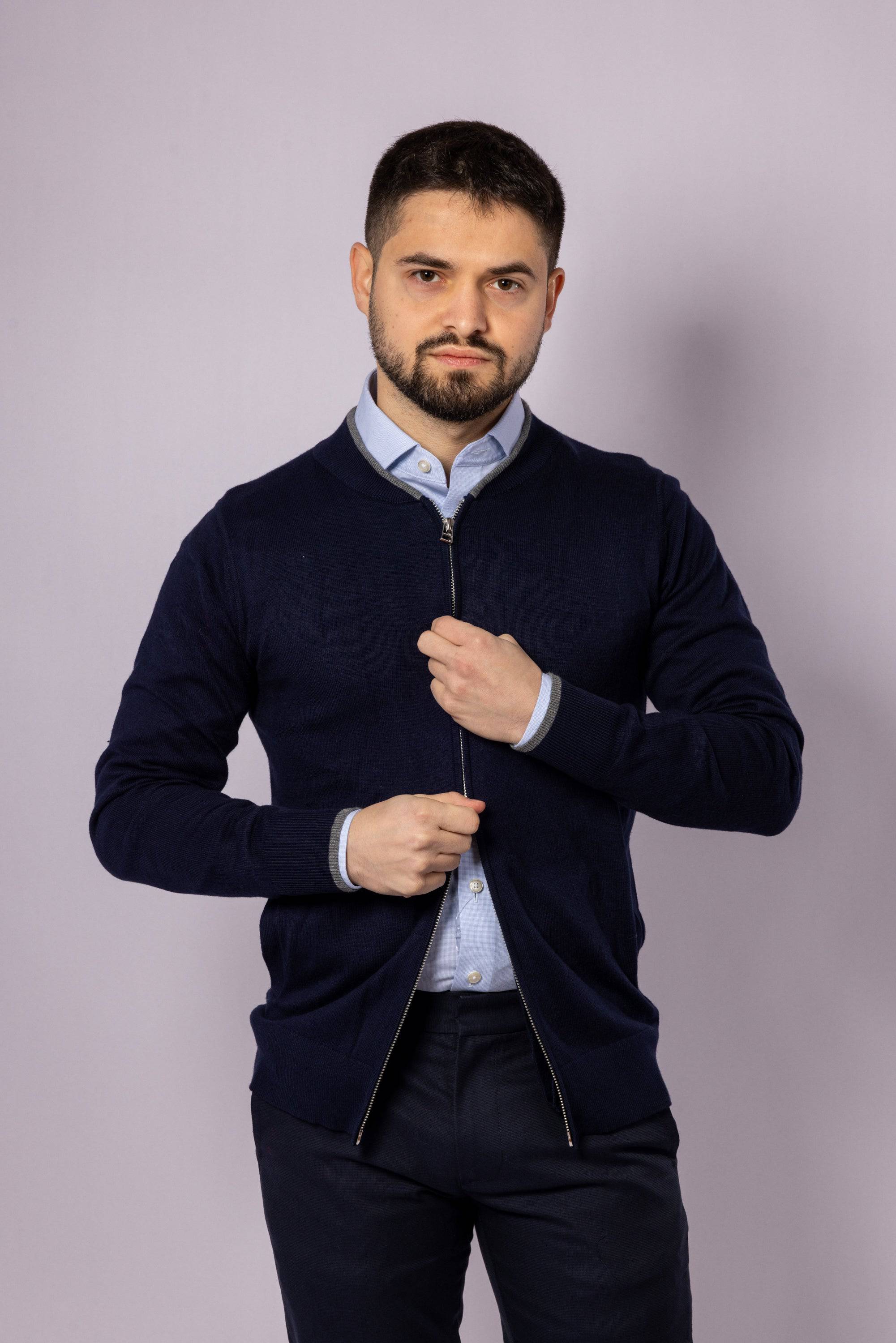 Ottoman Full Zip Cardigan - Atica Man