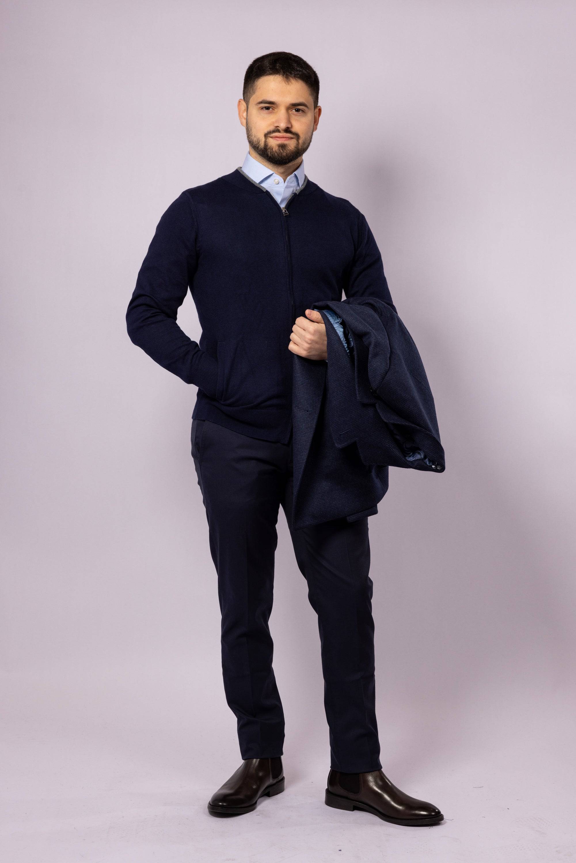 Ottoman Full Zip Cardigan - Atica Man