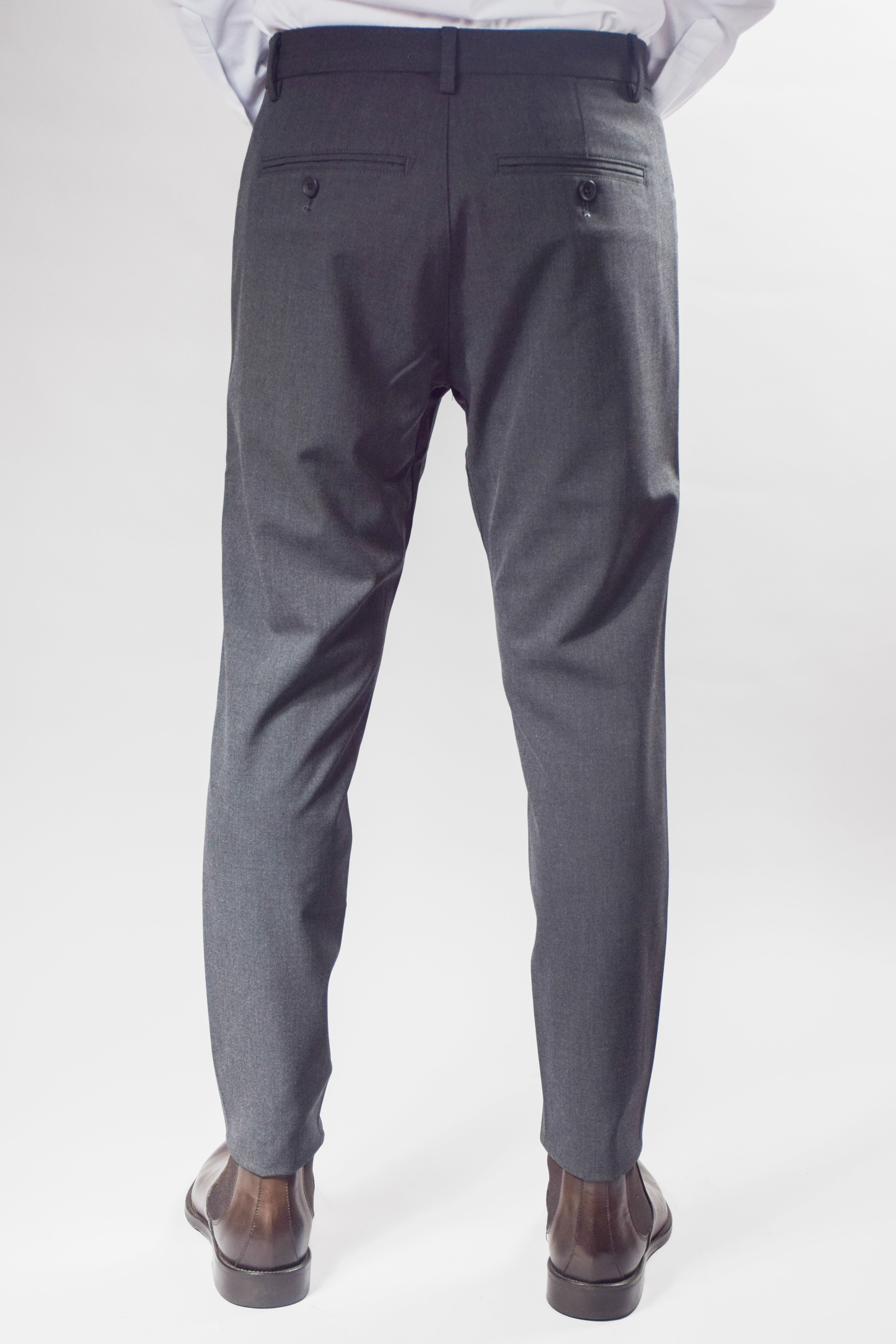 Charcoal Essential Stretch Pants - Atica Man