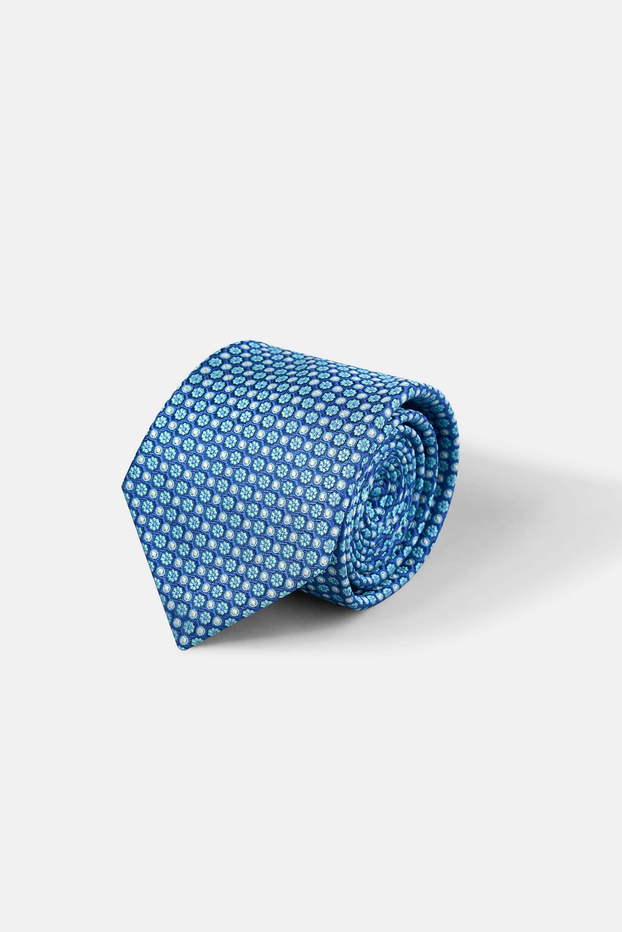 Woven Tie | 100% Silk | Micro Floral Pattern.
