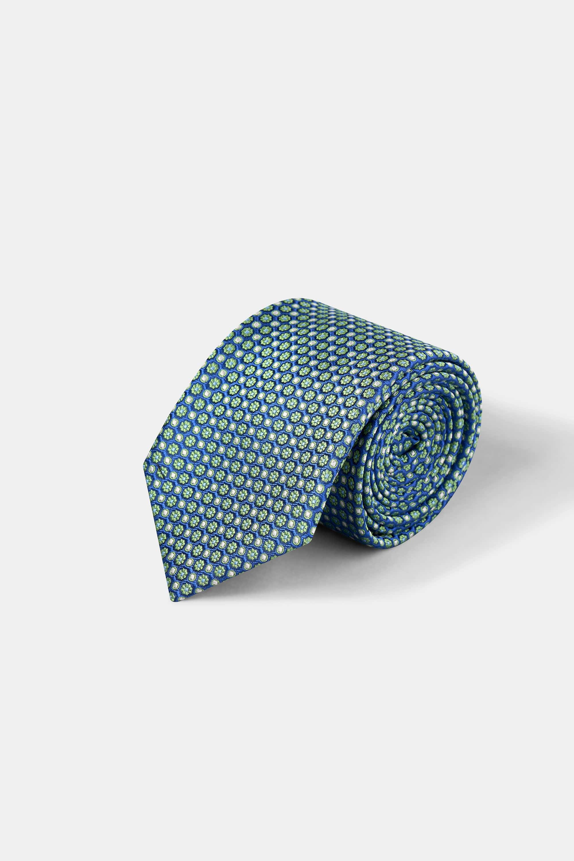 Woven Tie | 100% Silk | Micro Floral Pattern.