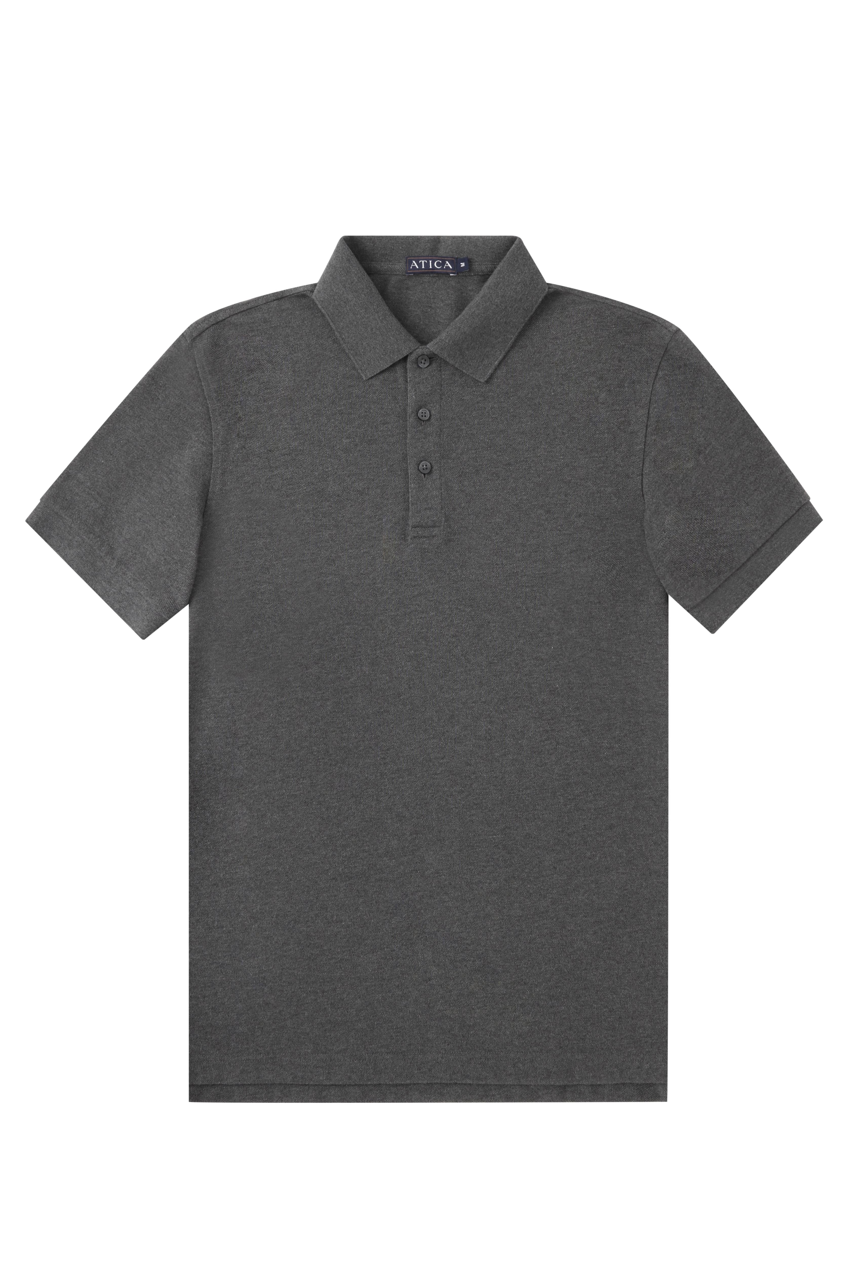 Performance Polo Dark Grey Shirt - Atica Man