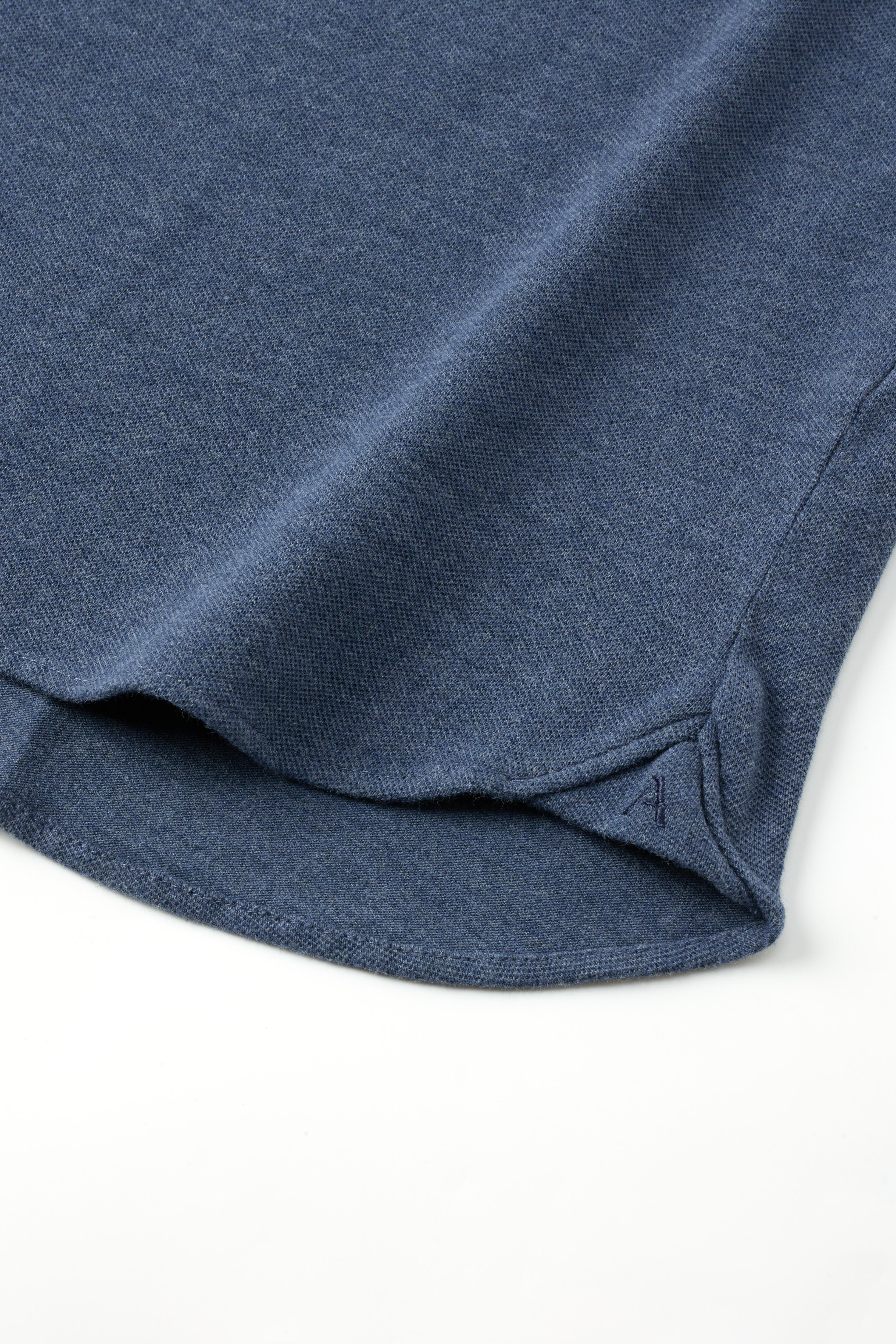 Dress Collar Performance Polo - Heather Blue - Atica Man