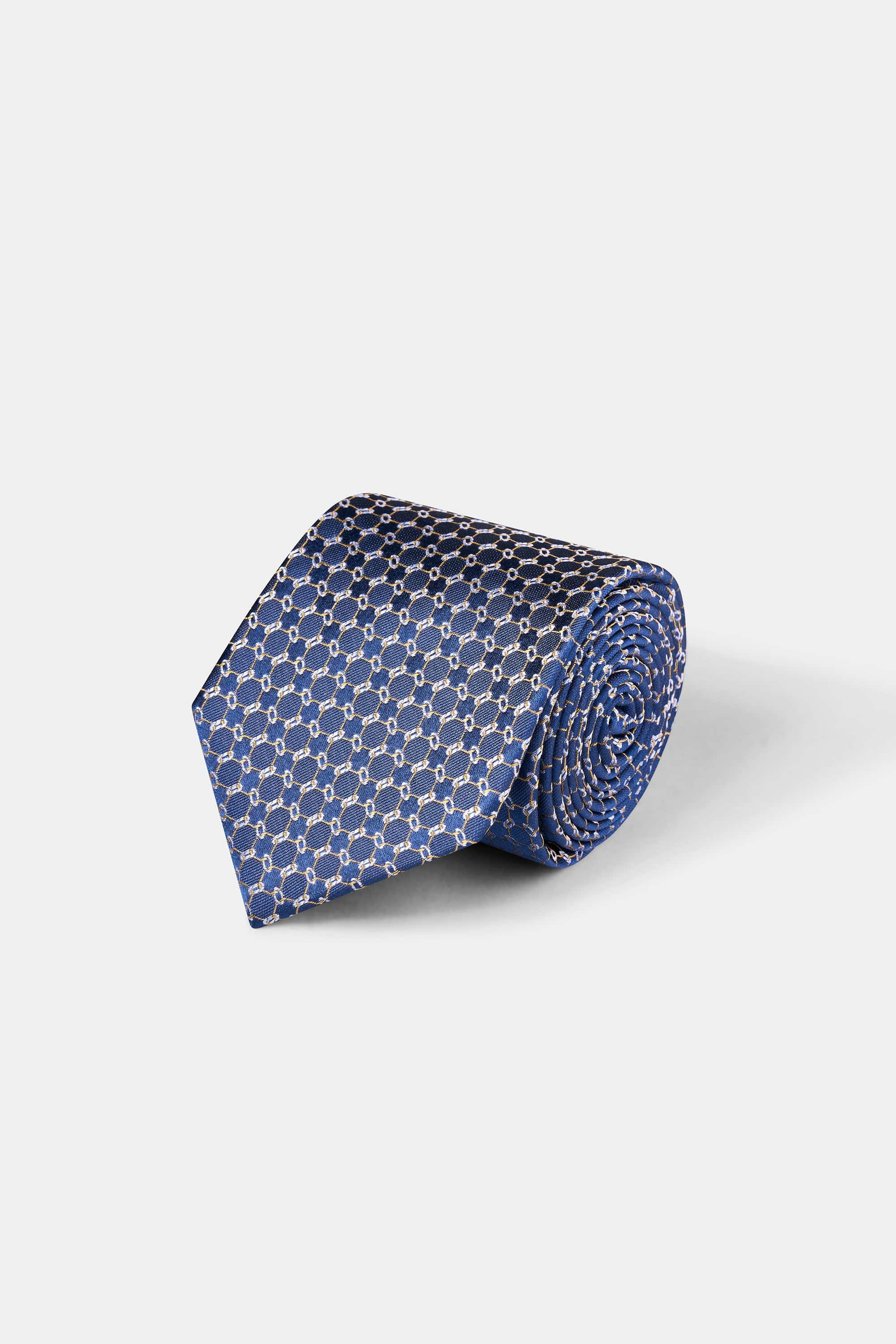 Woven Tie | 100% Silk | Chain Pattern.
