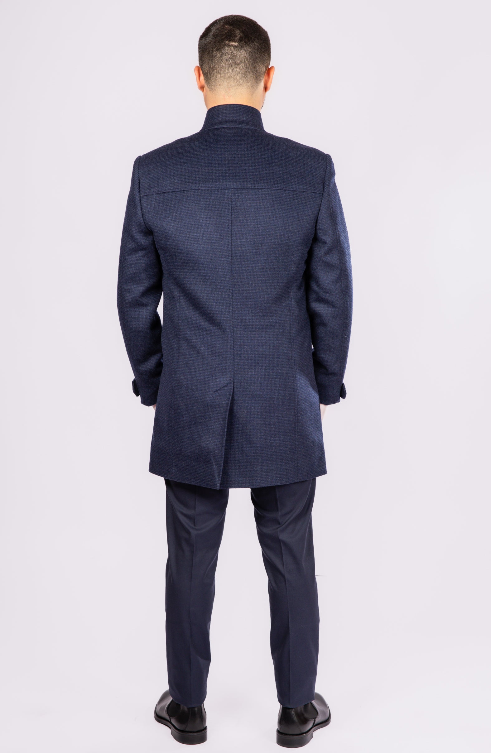 Standing Collar Wool Carcoat - Atica Man