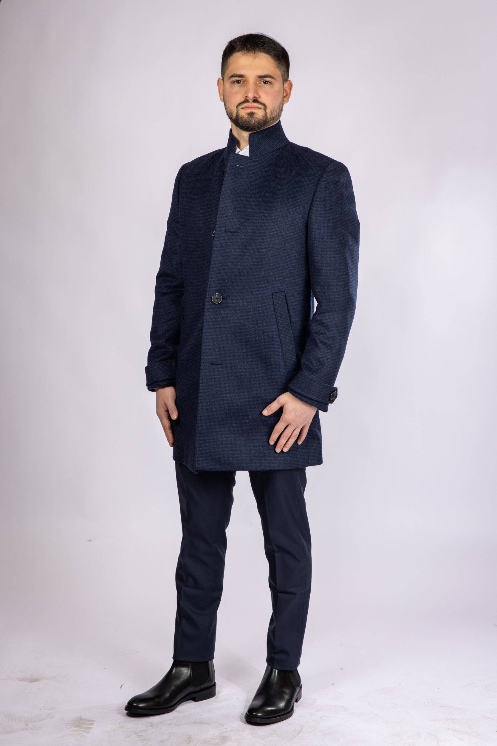 Standing Collar Wool Carcoat - Atica Man