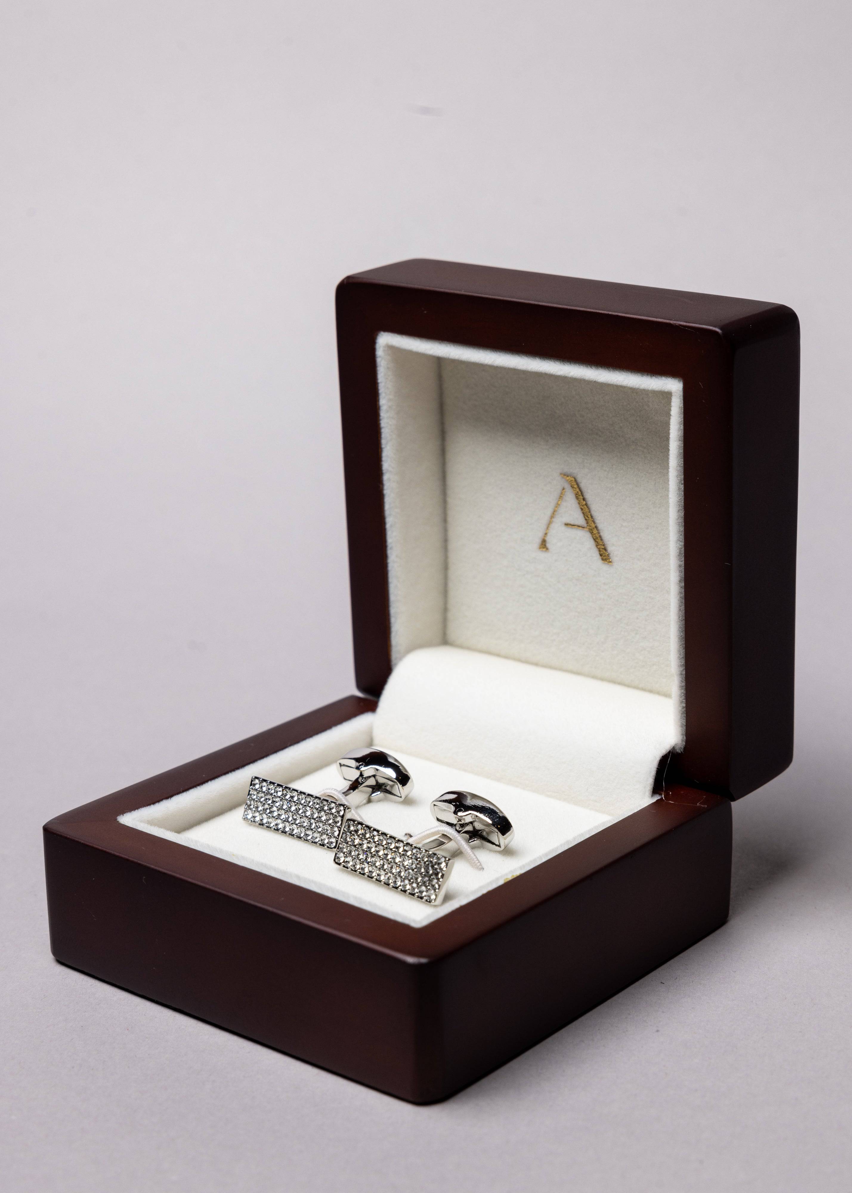 Swarovski Crystal Bar Cufflinks - Atica Man